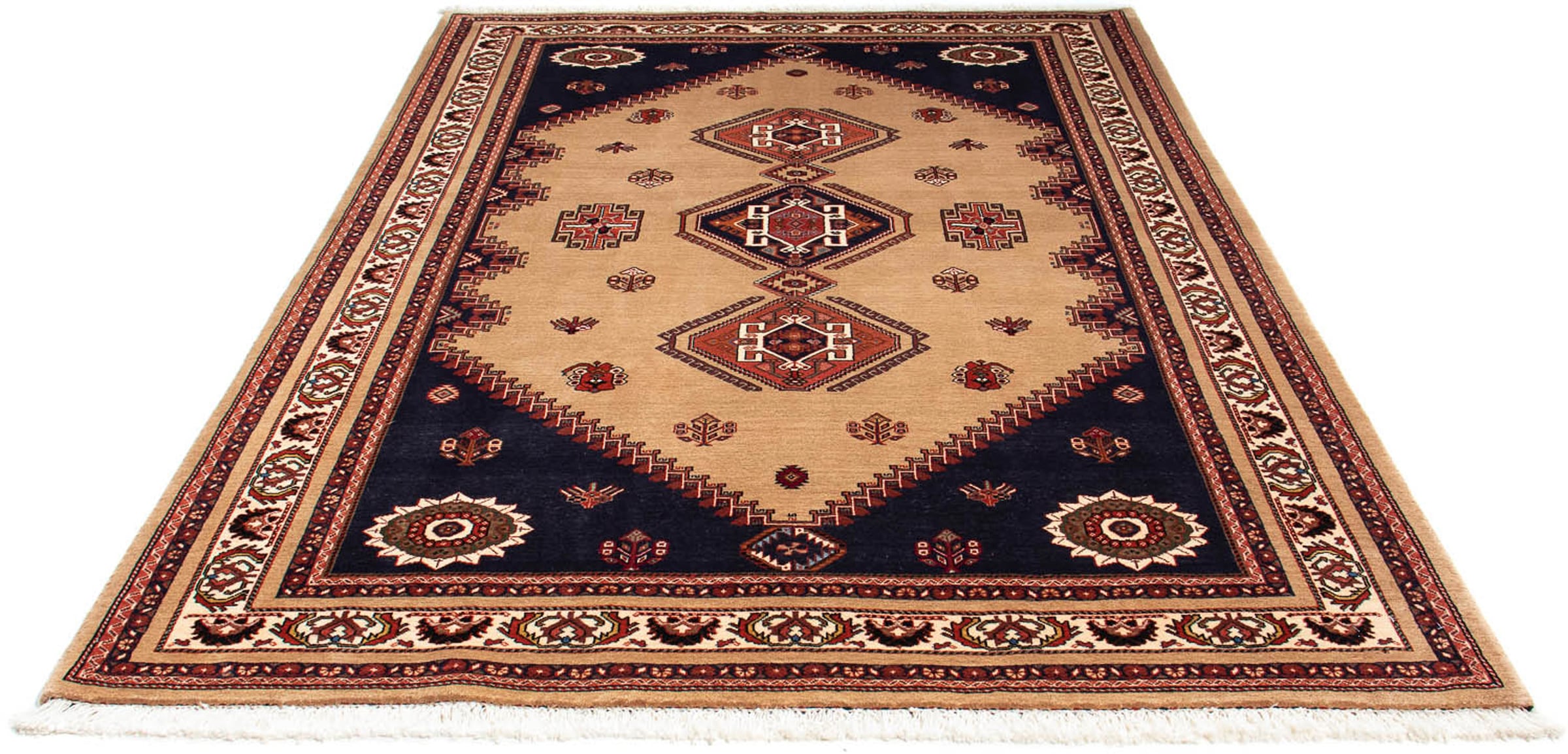 morgenland Orientteppich »Perser - Nomadic - 246 x 174 cm - hellbraun«, rec günstig online kaufen