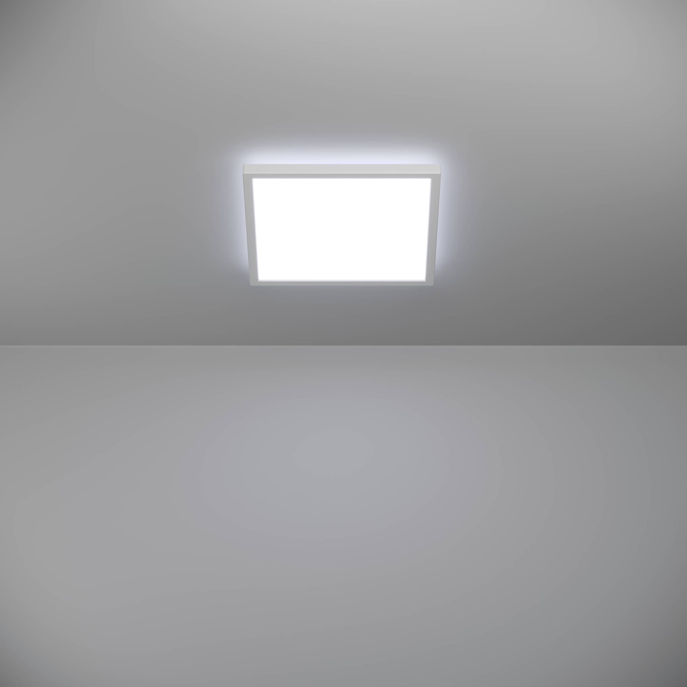 EGLO Deckenleuchte »Rovito Deckenlampe, Deckenbeleuchtung, Badlampe, Kunststoff, IP44« LED-Modul 1 Stk. Kaltweiß | Neutralweiß | Warmweiß Wand-/Deckenleuchte - L29 x B29 x H3 cm - weiß - 13,4W inkl.