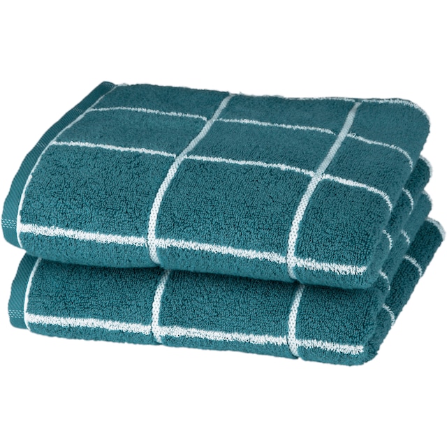 ROSS Handtücher »Cashmere Überkaro«, (2 St.), in modischen Farben bequem  und schnell bestellen