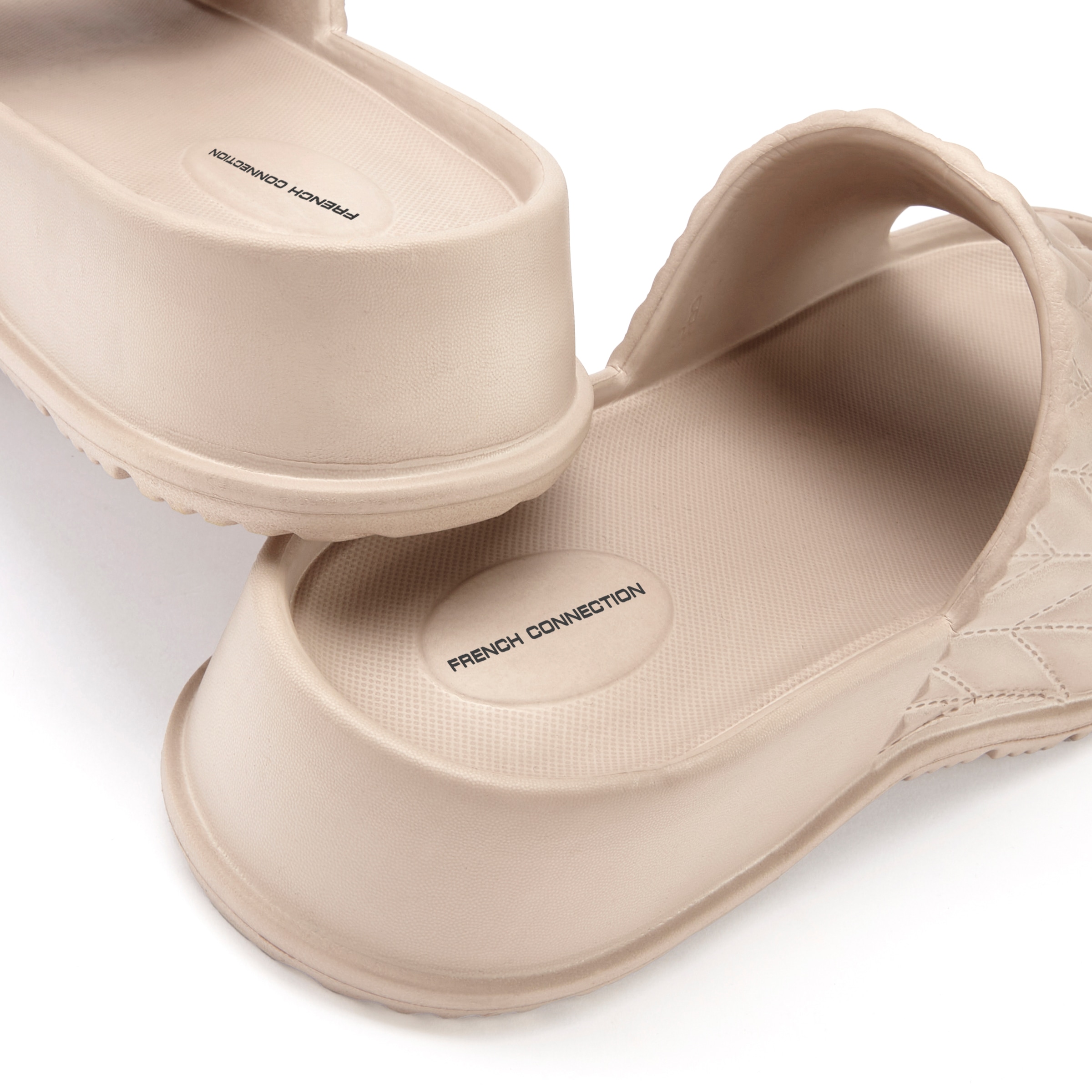 French Connection Pantolette, Badepantolette, Mule, Sandale, offener Schuh, Badeschuh