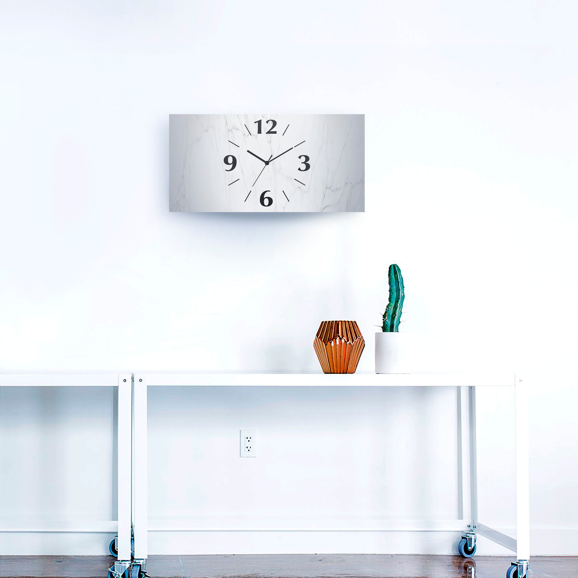 Artland Wanduhr »Weiße Marmor Textur« wahlweise mit Quarz- oder Funkuhrwerk günstig online kaufen