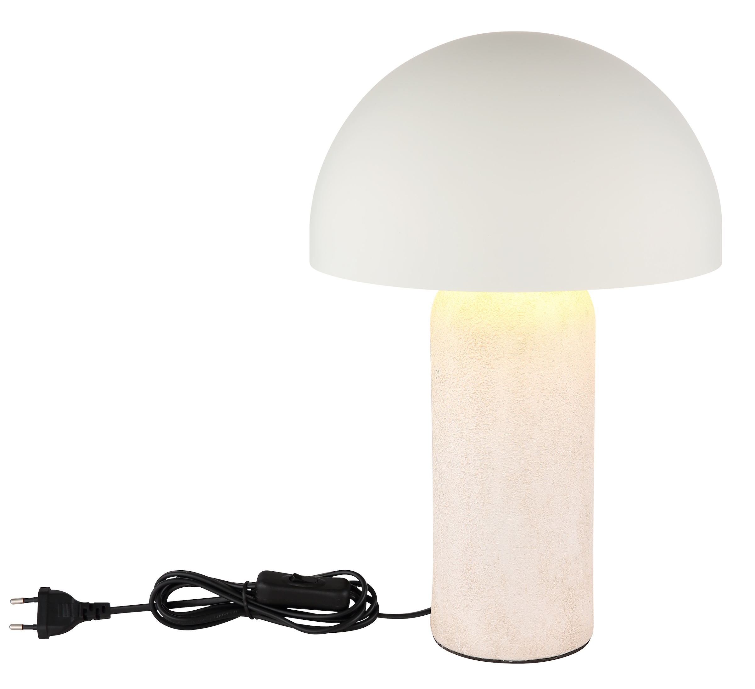 homsy by Ana Johnson Tischleuchte »LUMEVA Pilz Lampe« E14 warmweiß - kaltweiß Keramik, Pilzleuchte, Höhe 38cm, beige, Metall, E14 Fassung