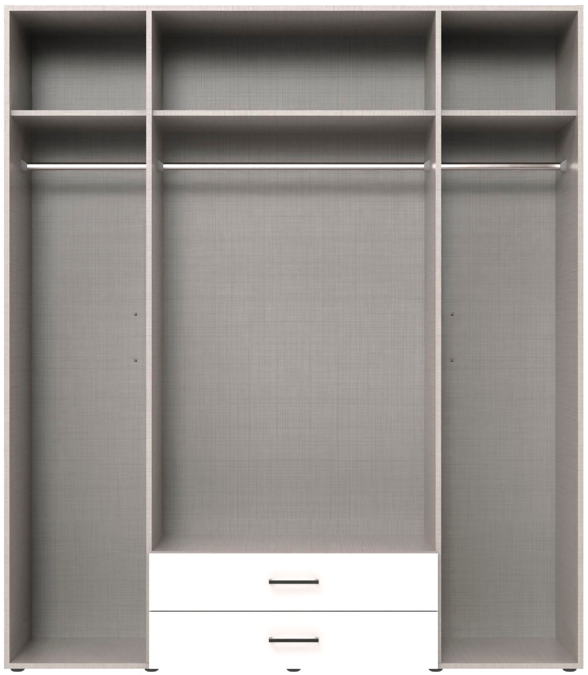 Wimex Drehtürenschrank »Mugano, 135 oder 180cm breit, 208 oder 236cm hoch, Made in Germany«, (mit langen oder kurzen Griffen aus Metall), wahlweise mit oder ohne Spiegel, mit Schubladen