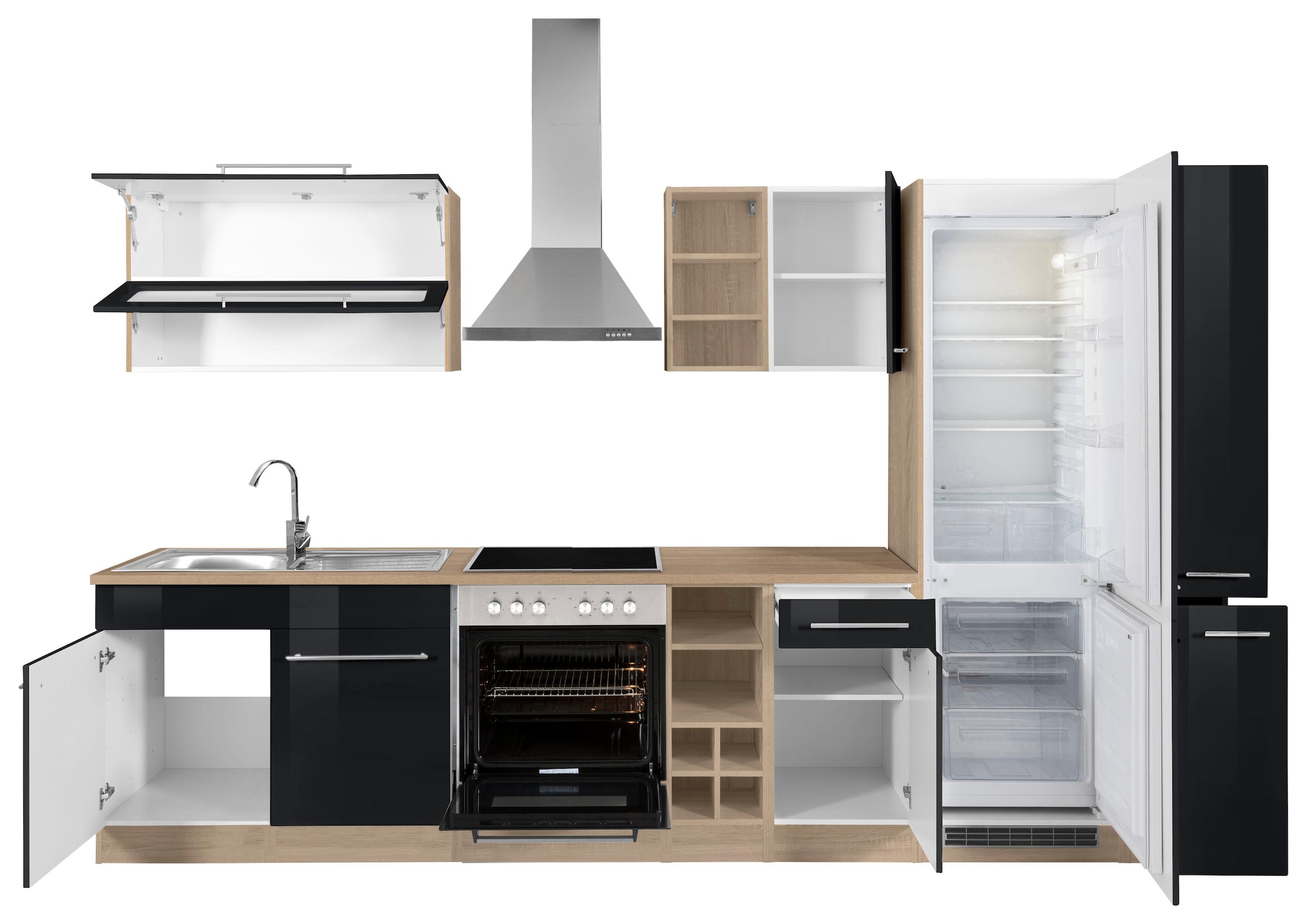 KOCHSTATION Küchenzeile »KS-Eton«, ohne E-Geräte, Breite 330 cm