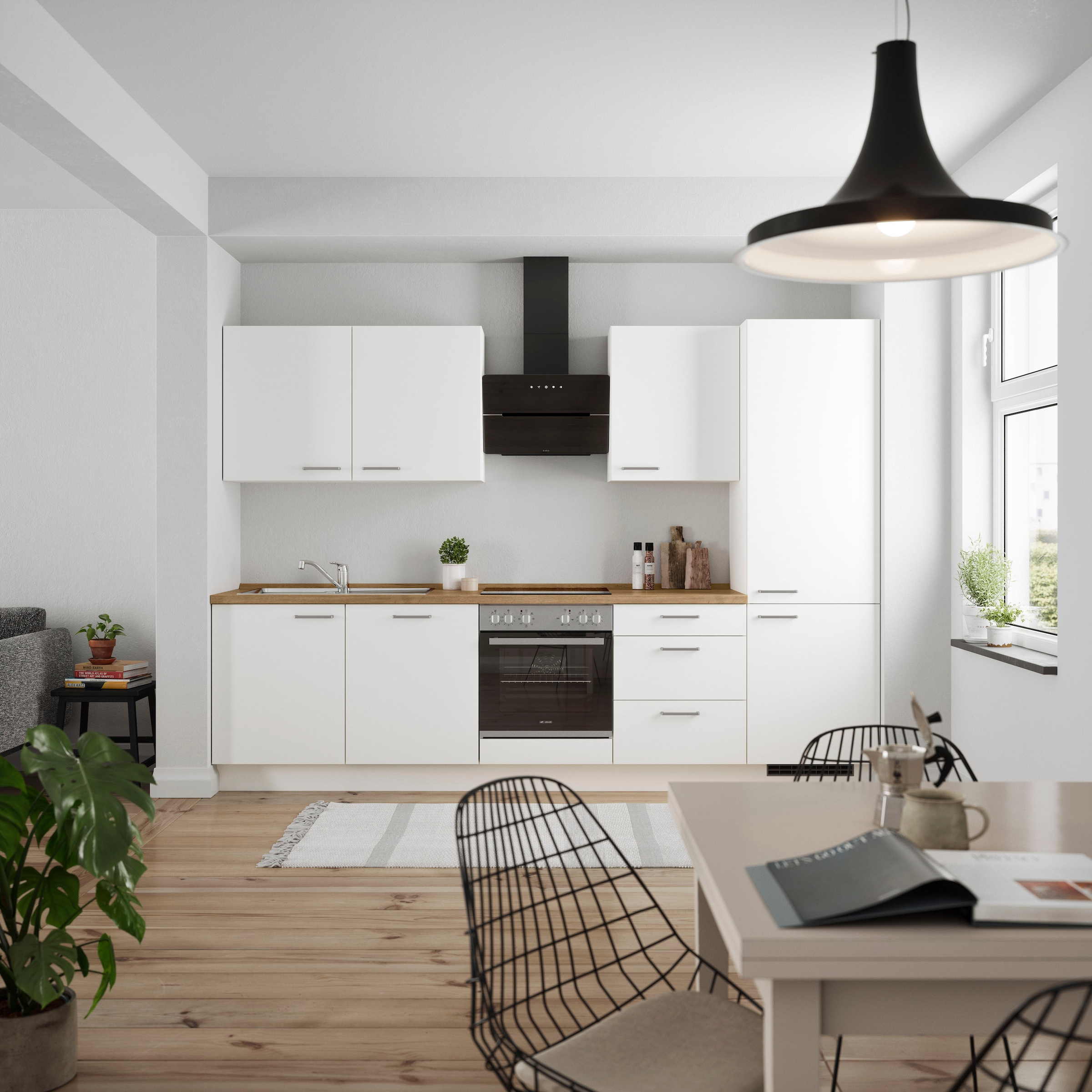 nobilia® Küchenzeile »"Touch II"«, vormontiert, Ausrichtung wählbar, Breite 300 cm, wahlw. mit E-Geräten