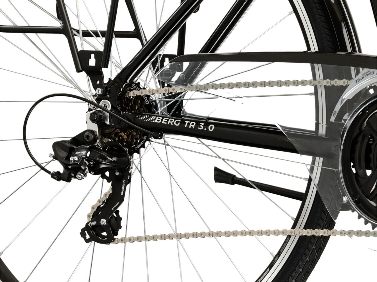 Kross Trekkingrad »Herren-Trekkingrad 28" Berg TR 3.0 Schwarz 21 Gänge« 21 Gang Shimano TOURNEY TY300 Schaltwerk Kettenschaltung