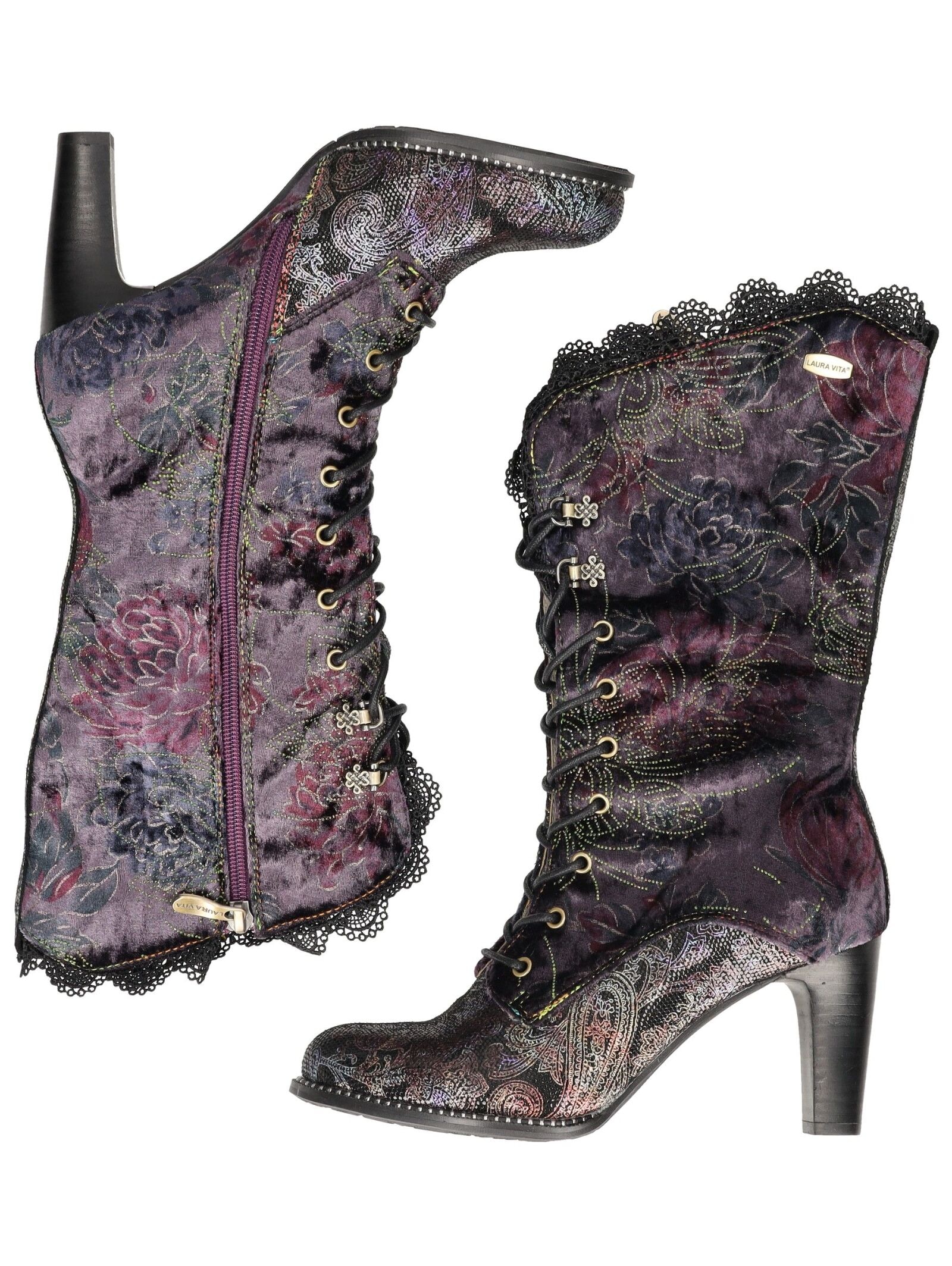 LAURA VITA High-Heel-Stiefel »LAURA VITA Stiefel Leder/Textil«