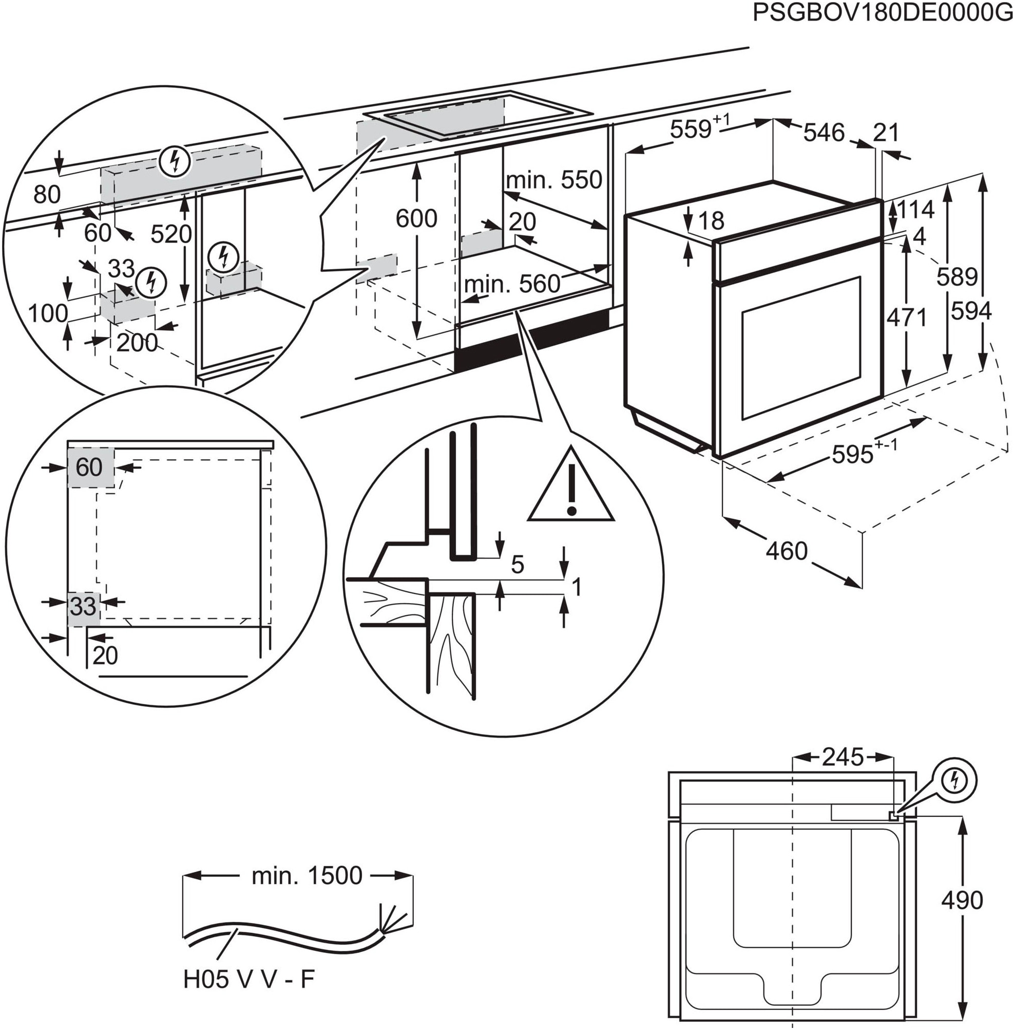 AEG Einbaubackofen Serie 8000 »BPE74228BM«, Pyrolyse-Selbstreinigung, Made in Germany, Kochassistent, Kerntemperatursensor