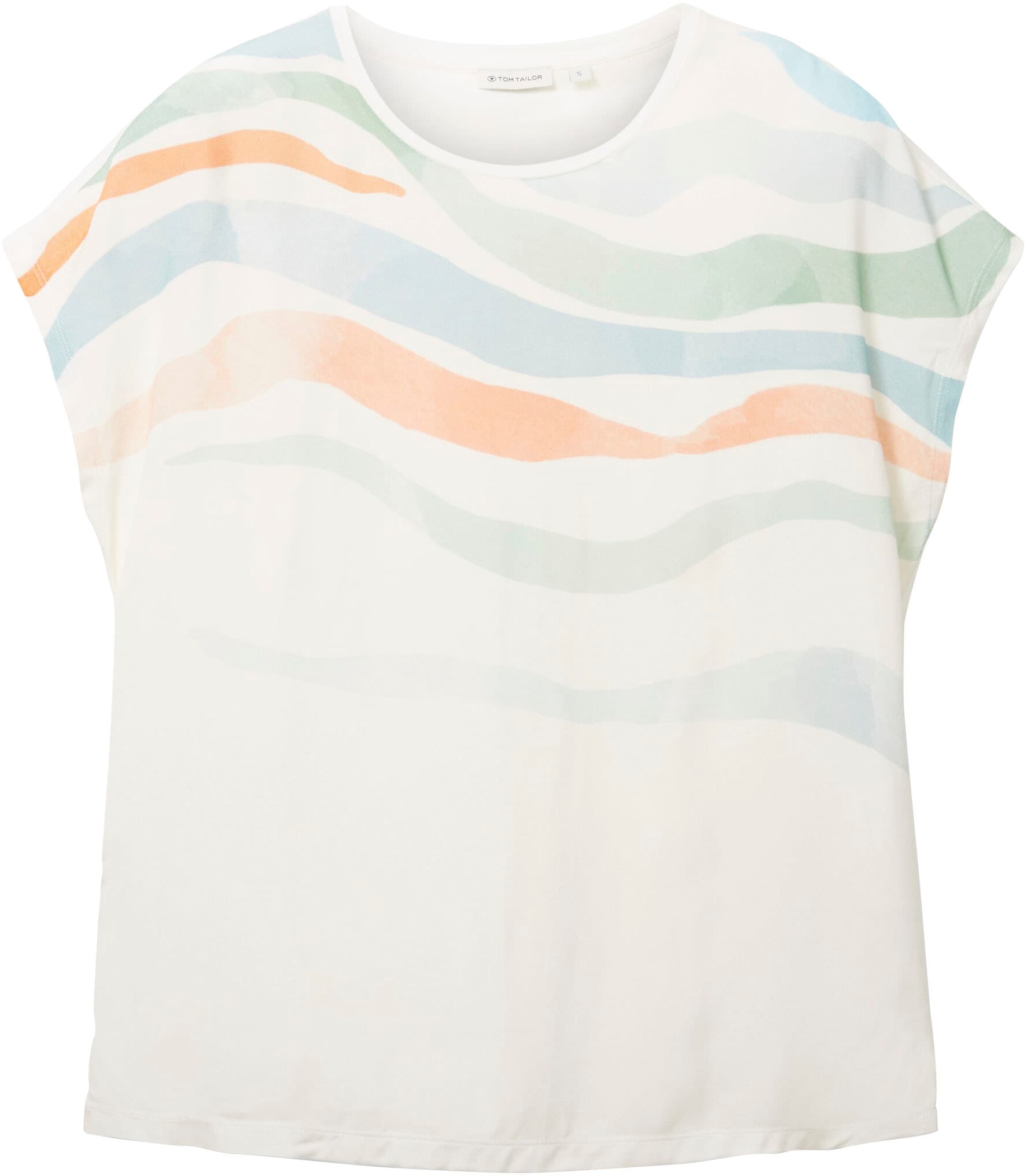 T-Shirt, Print TOM TAILOR mit wellenförmigem online bestellen