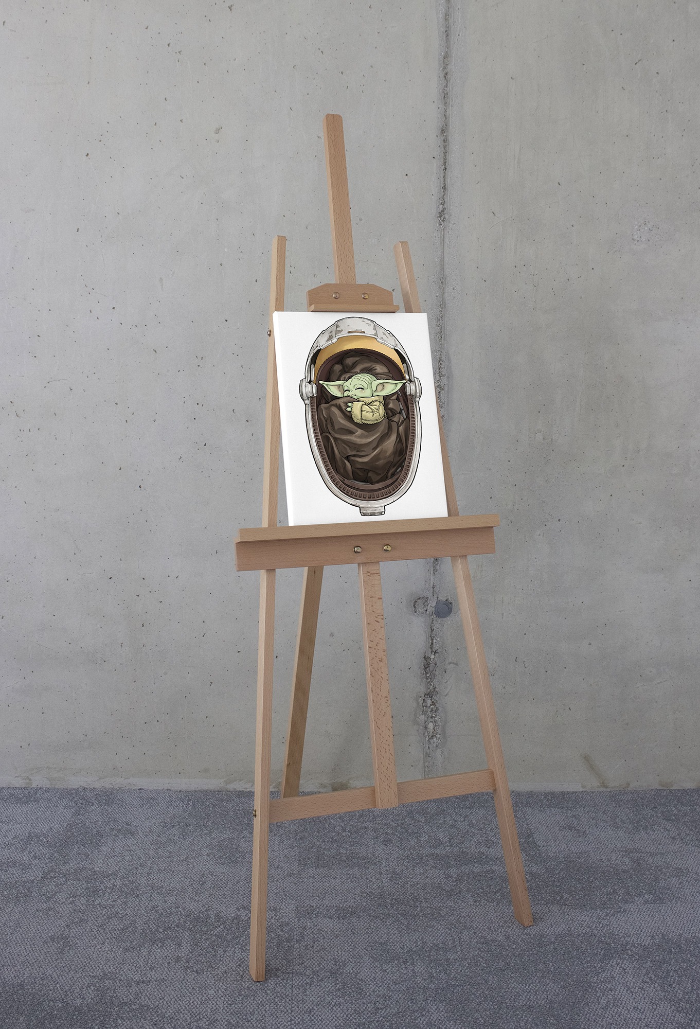 Komar Leinwandbild »Star Wars The Mandalorian Grogu Sleeping«, Disney, (1 St.), 30 x 40 cm (Breite x Höhe) - Kinderzimmer, Dekoration