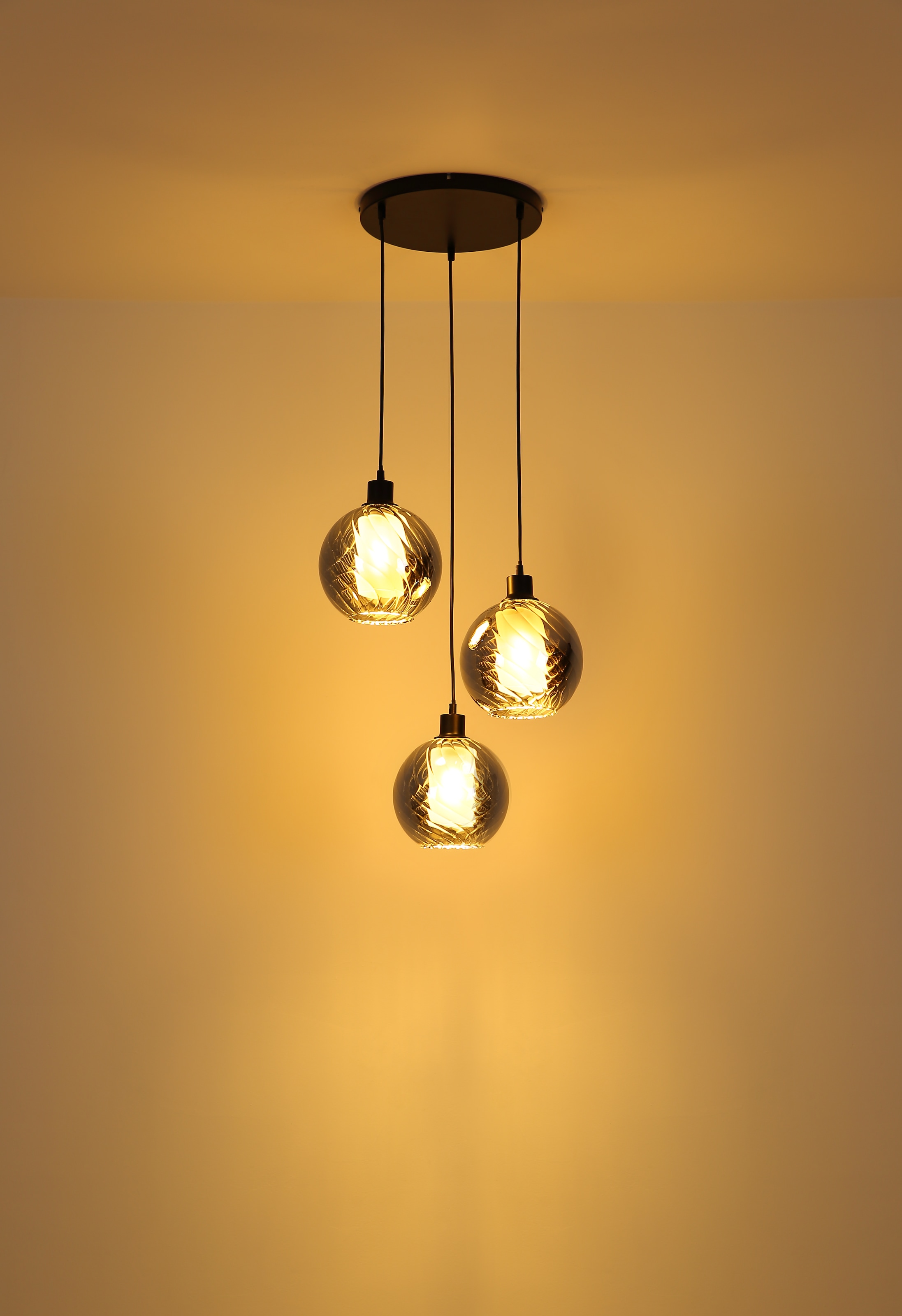 NOWA Hängeleuchte »ULF« E27 1 Stk. Hängelampe schwarz Kugeln Esstisch Wohnzimmer