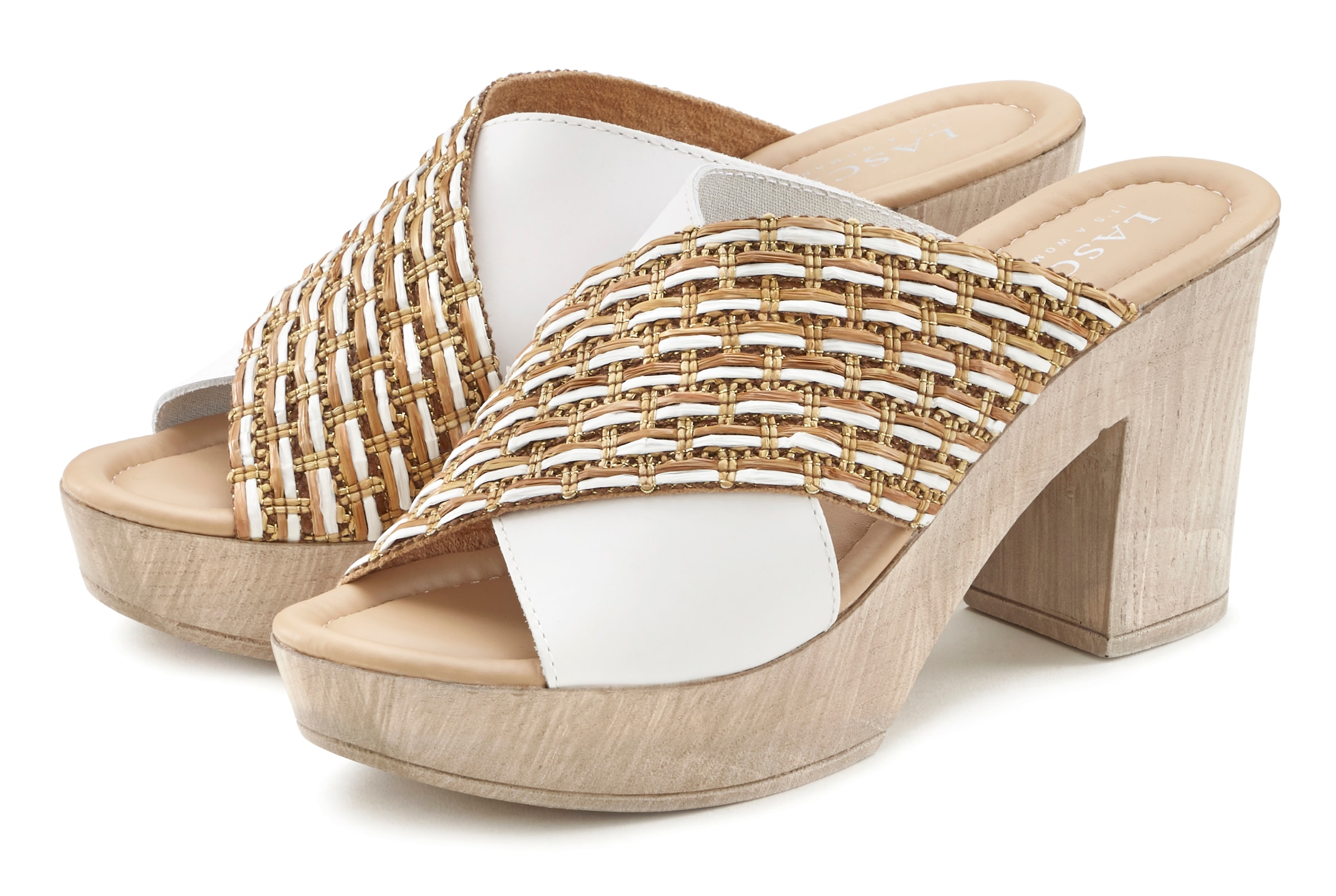 LASCANA Pantolette, Mule, Sandale, offener Schuh mit Blockabsatz