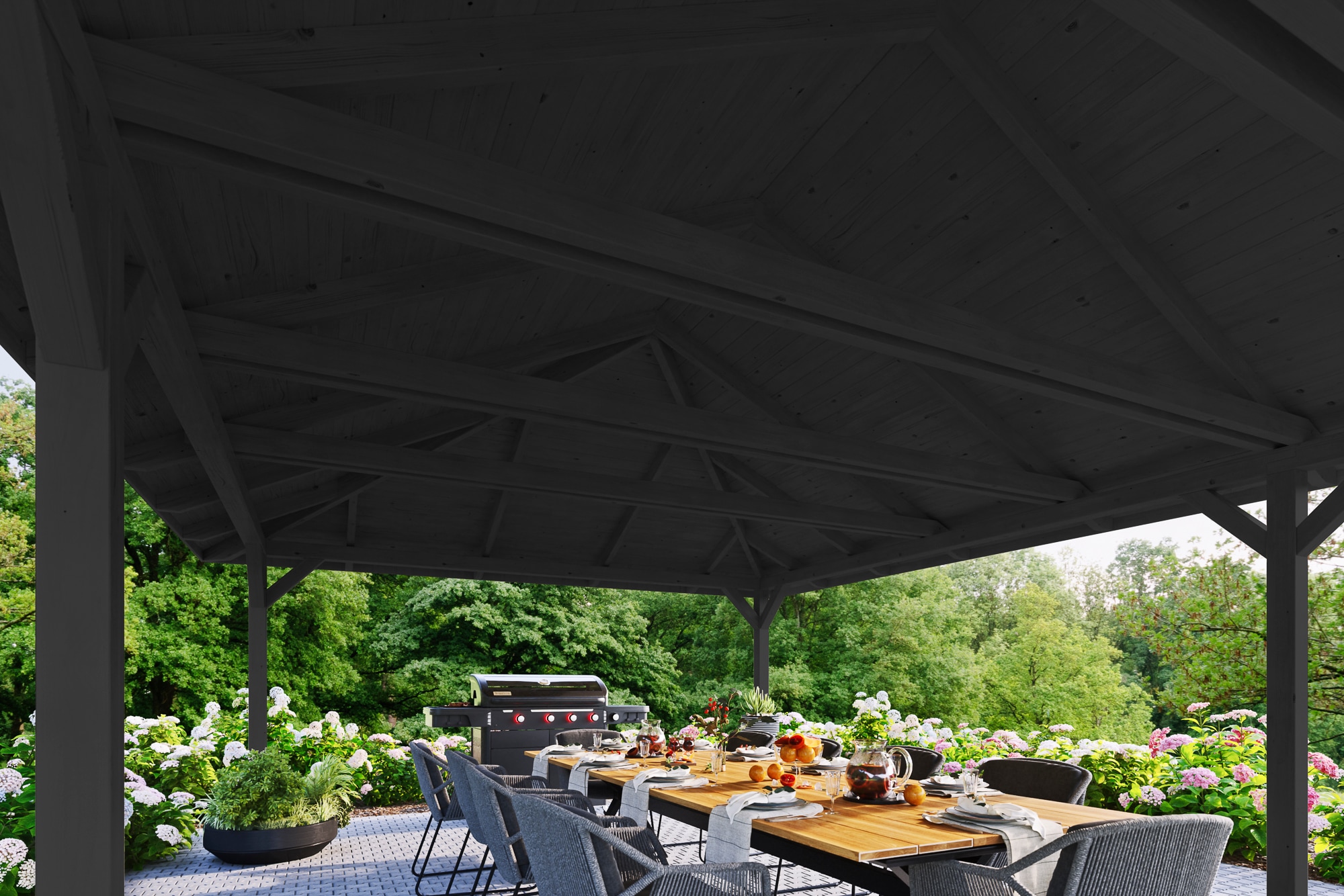Skanholz Pavillon »Orleans 2«, 4-Eck, BxT: 439x786 cm