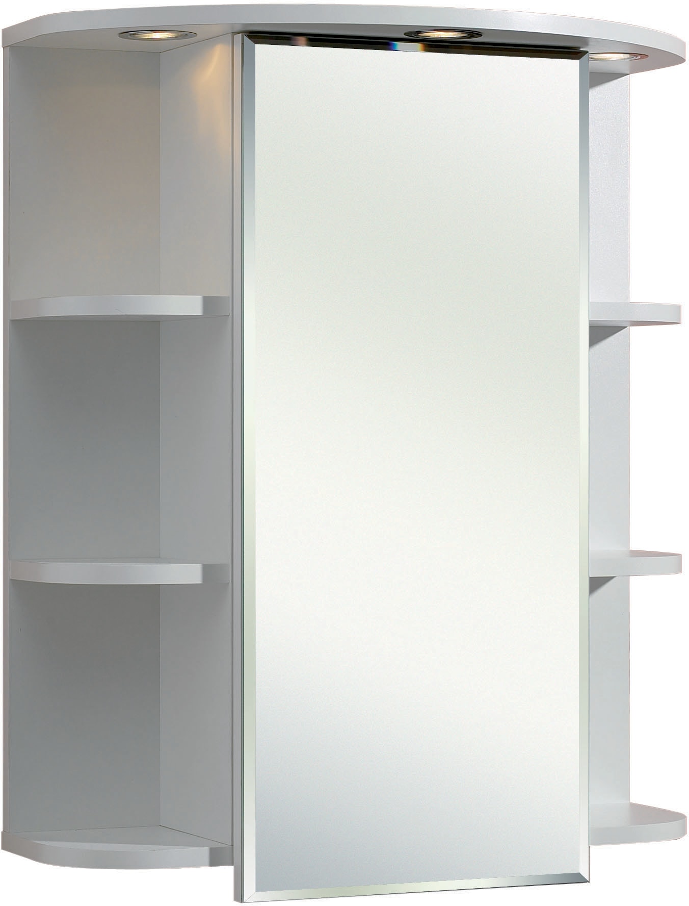 Saphir Badezimmerspiegelschrank »Quickset 335 Badschrank, 1 Spiegeltüren, 1 Einlegeböden, 60 cm breit«, inkl. LED-Beleuchtung, Türdämpfer, Schalter-/Steckdosenkombination