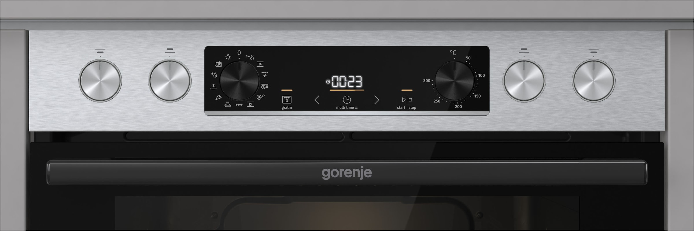 GORENJE Elektro-Herd-Set »Herd BCSB 737OTX« mit 1-fach-Teleskopauszug Aqua Clean 1 Stk. tlg. Pizzafunktion mit 300 °C – perfekt für Pizza, Focaccia und mehr!