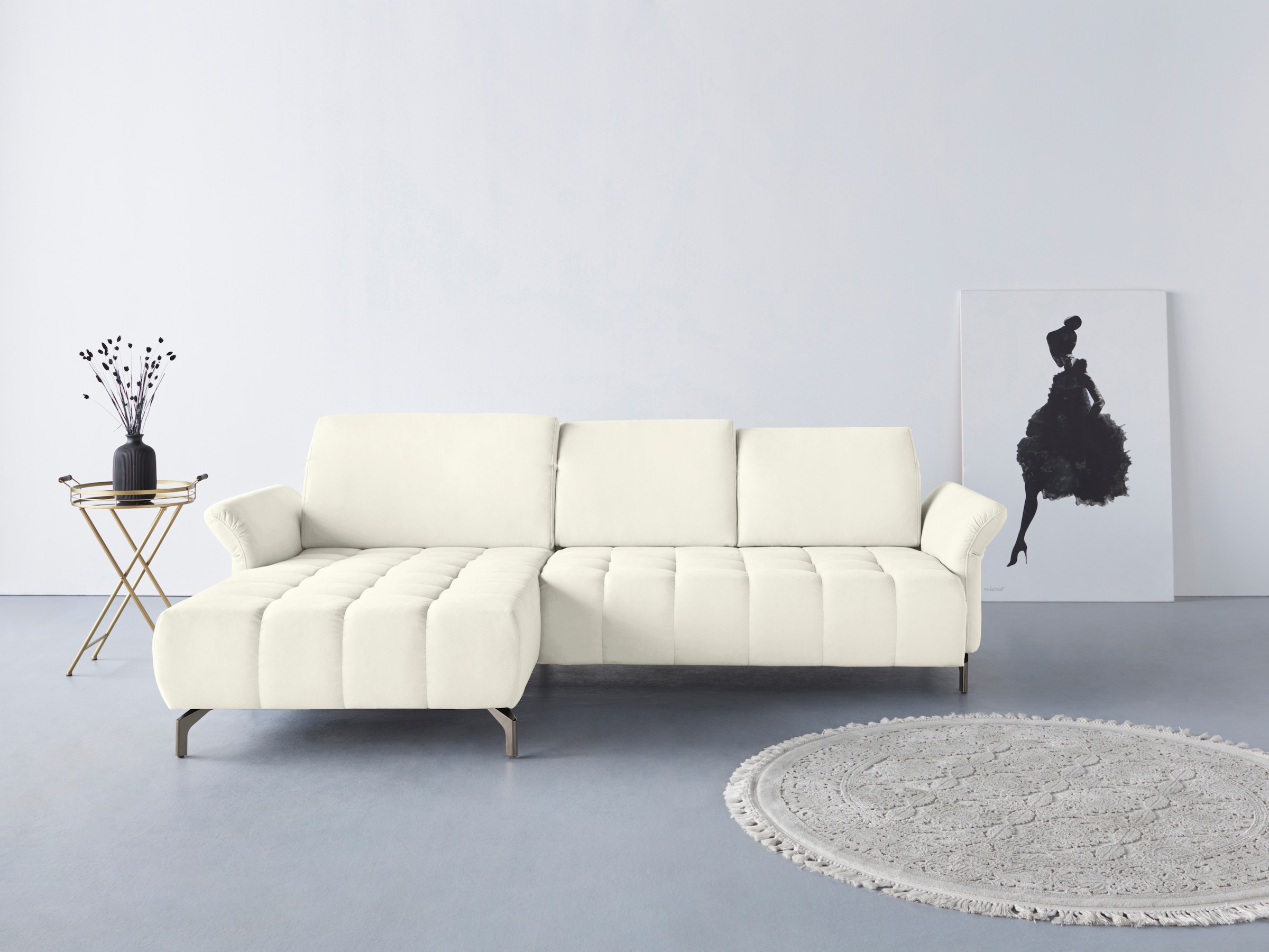 Home affaire Ecksofa »Fresh L-Form« Federkern, wahlweise Kopfteilverstellun günstig online kaufen