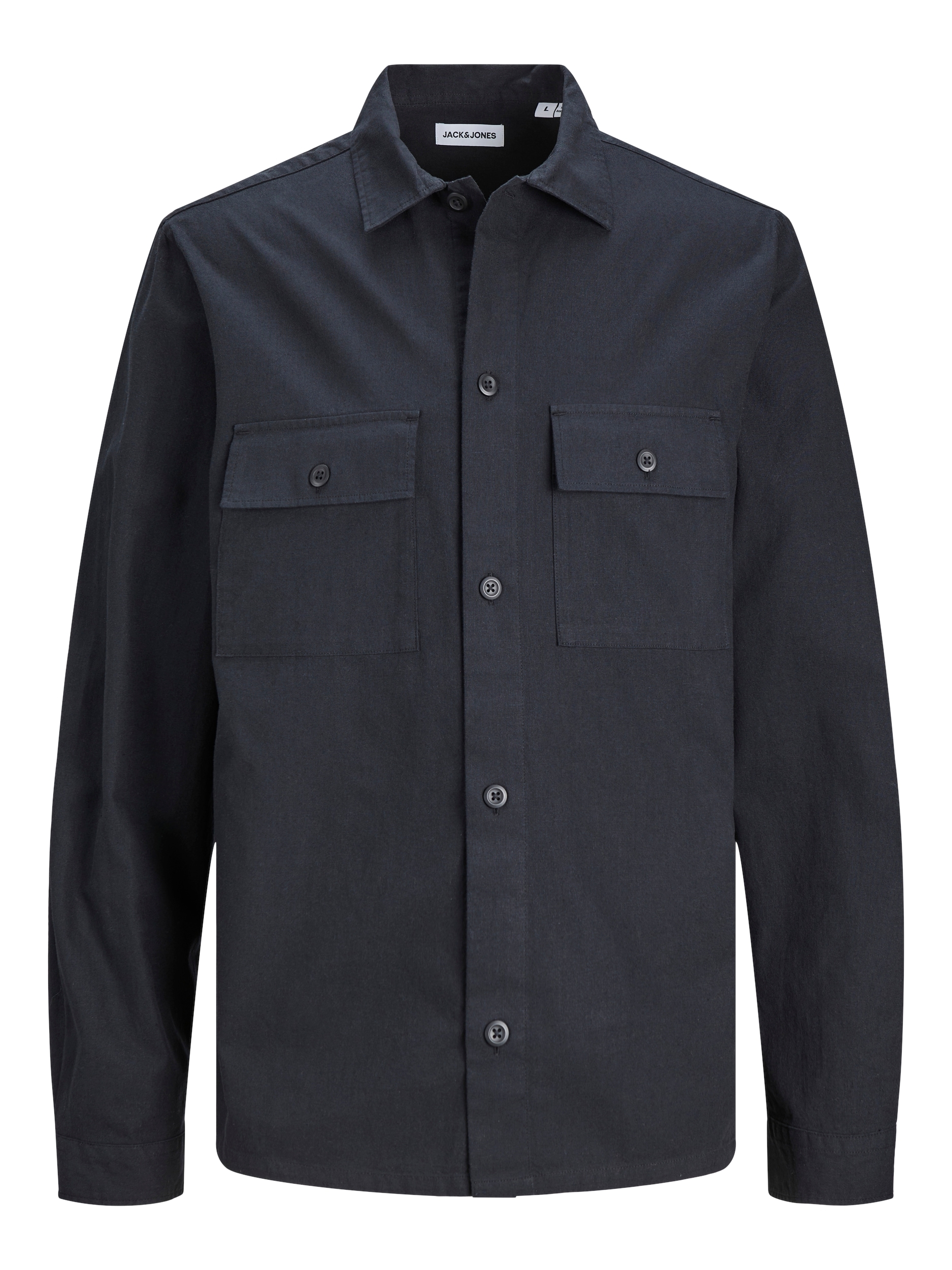 Jack & Jones Langarmhemd »JJEVENICE LINEN BLEND OVERSHIRT LS SN«