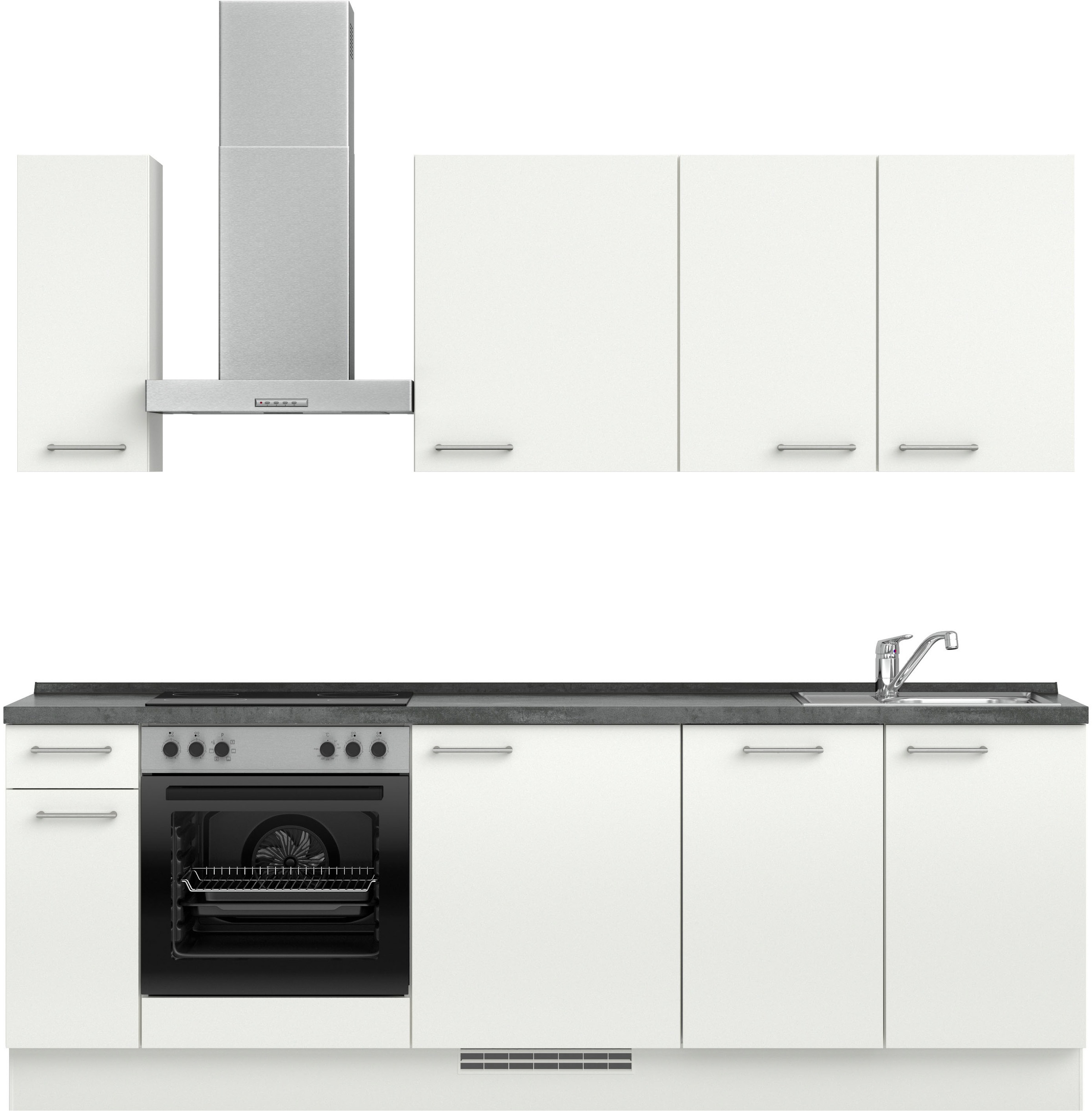 nobilia® Küchenzeile »"Laser I", Ausrichtung wählbar, Breite 240 cm« vormon günstig online kaufen