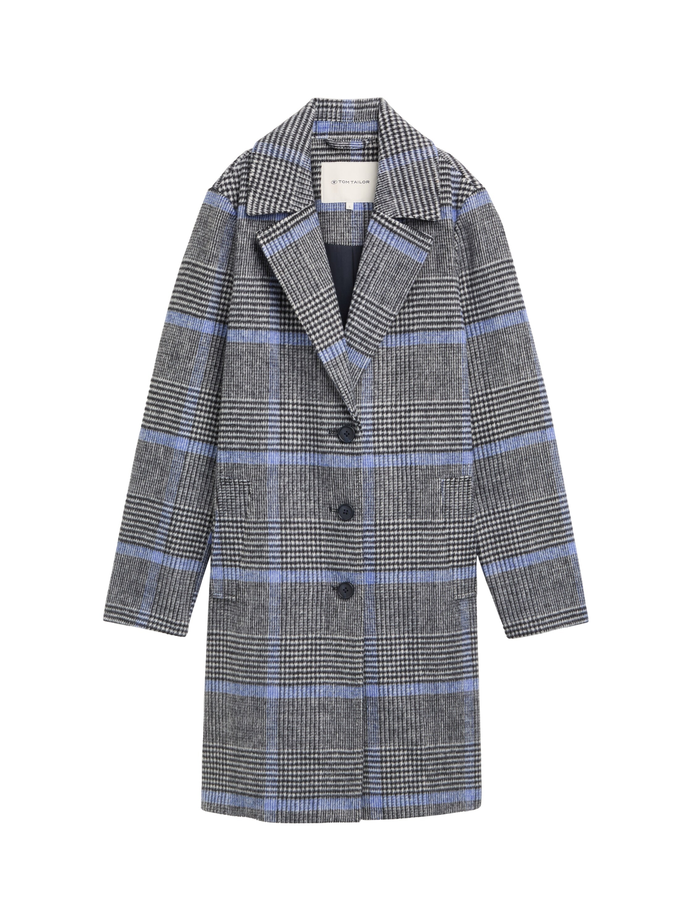 TOM TAILOR Kurzmantel, mit Karo Muster