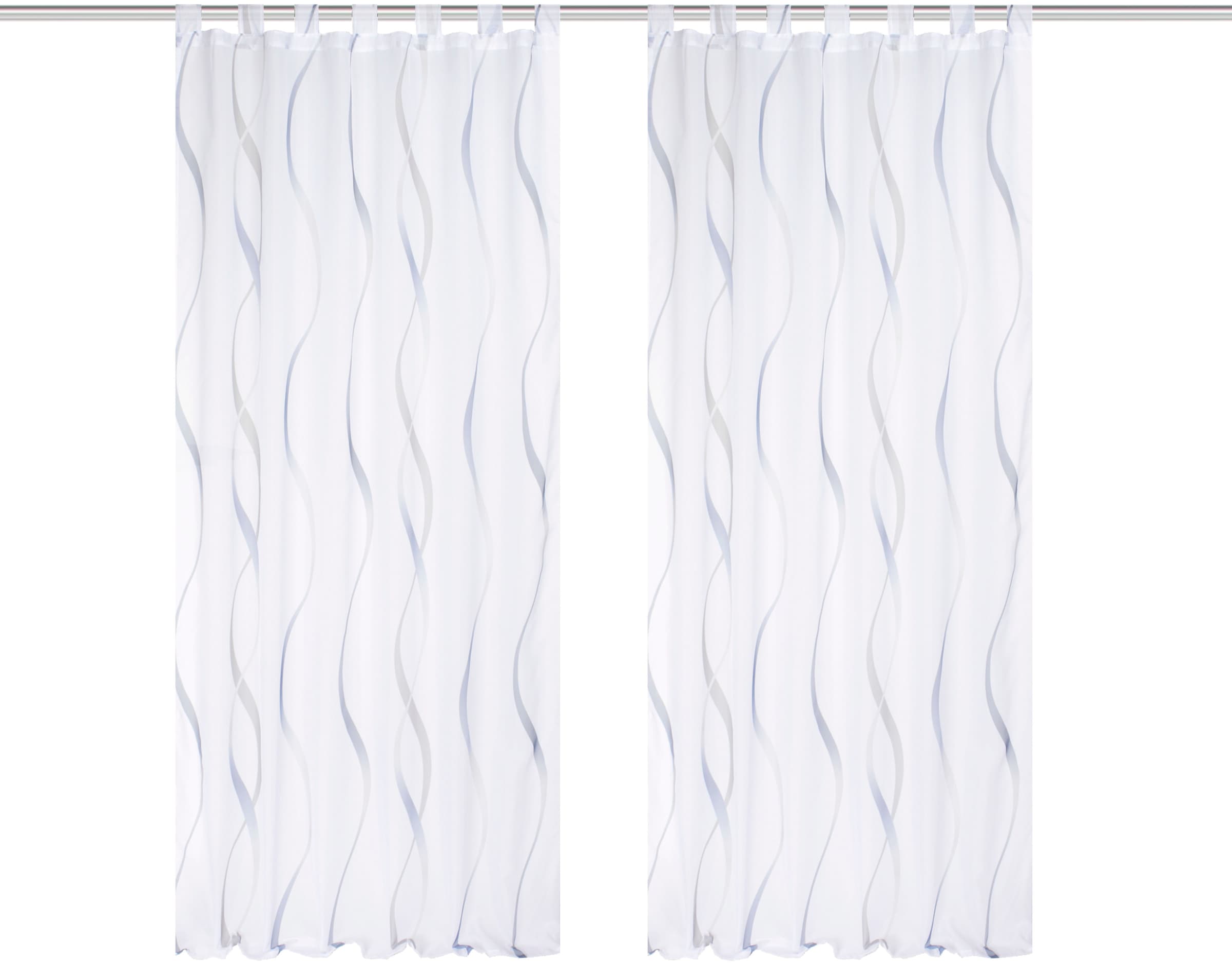 HOME WOHNIDEEN Vorhang »SCHLAUFENSCHAL«, (2 St.), 2er Pack Schlaufenschal b günstig online kaufen