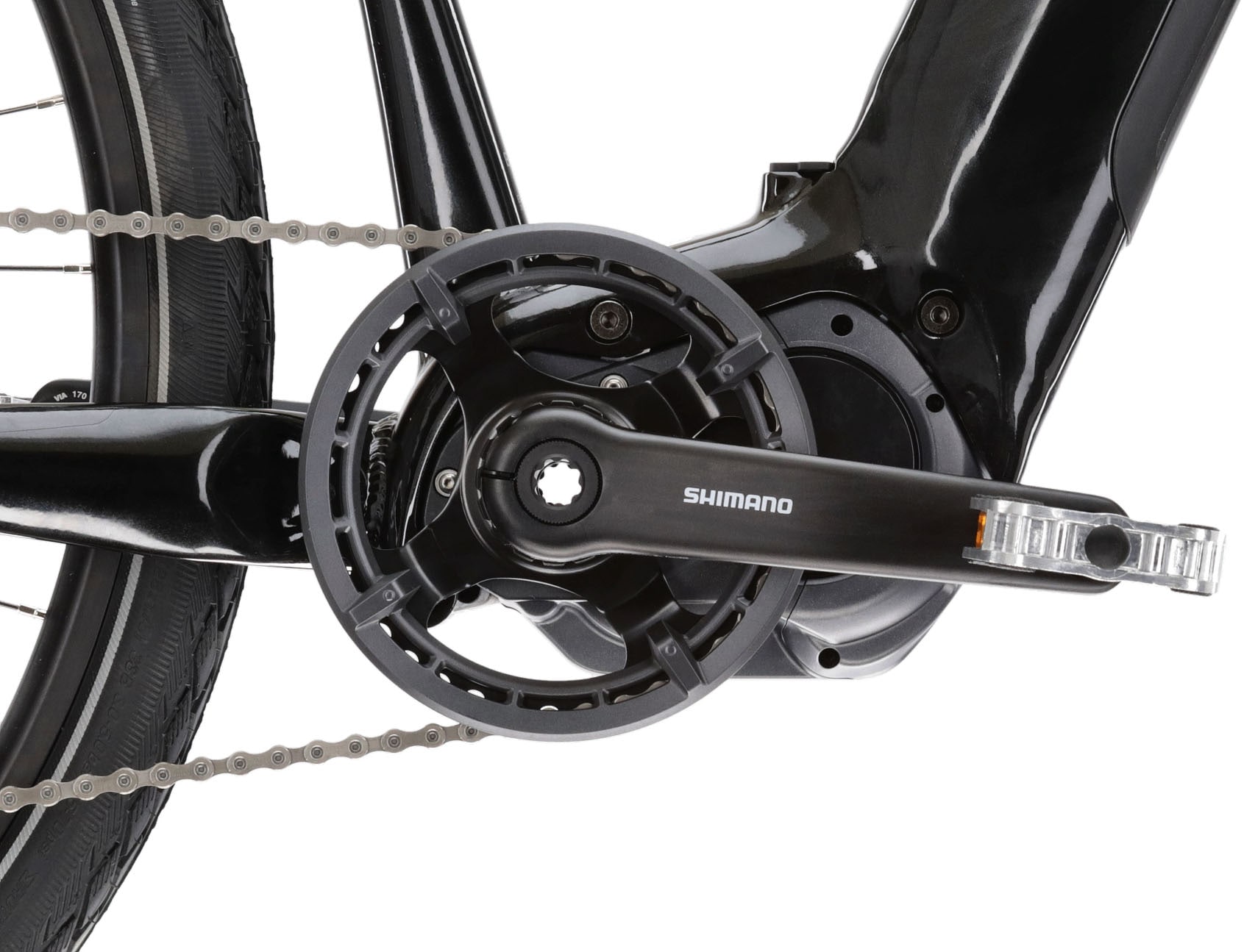 Kross E-Bike »E-Crossrad Evado Hybrid 6.0 28 Zoll schwarz«, 10 Gang, Shimano, DEORE XT T8000, Mittelmotor 250 W