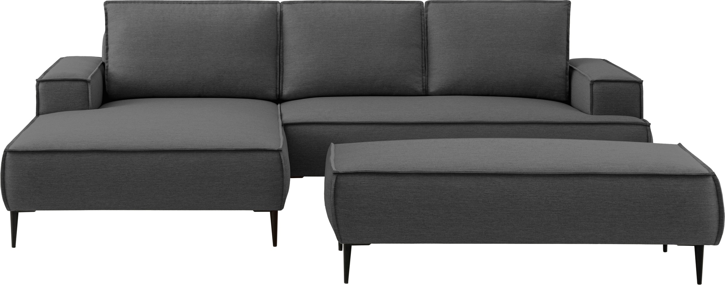 andas Sitzgruppe »TVINNU, Polsterecke L-Form, Schlaffunktion, mit Hocker«, (Set, 2 tlg.), stellbar zum Schlafsofa (Krokodilverbinder)
