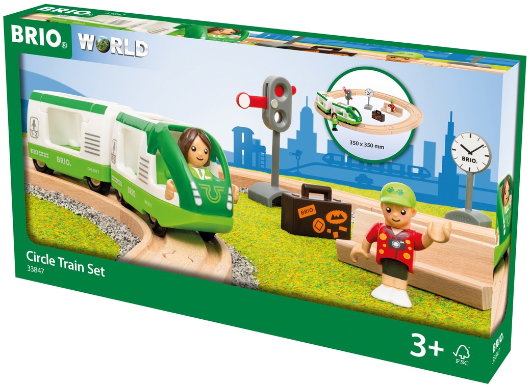 BRIO® Spielzeug-Eisenbahn »BRIO® WORLD, Starter Set Reisezug«, FSC® - schützt Wald - weltweit