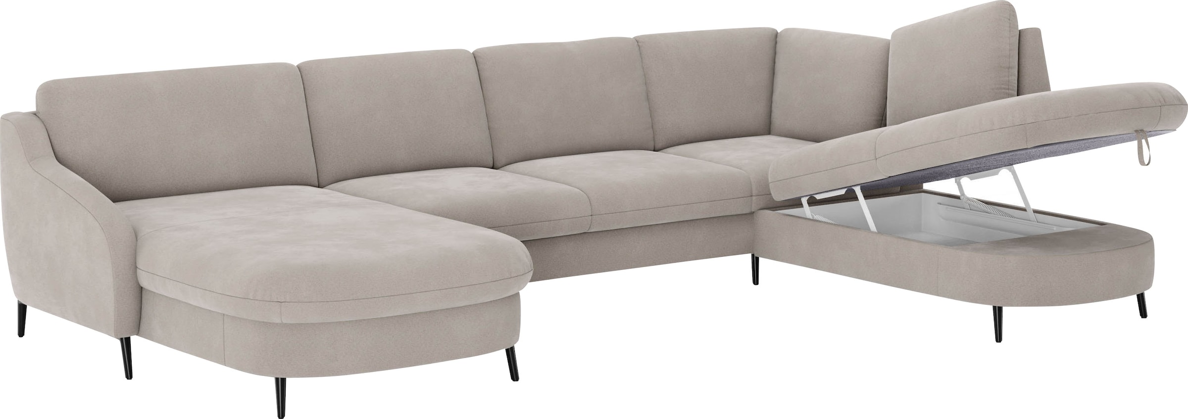 sit&more Wohnlandschaft »Soul U-Form«, wahlweise mit Bettfunktion und Bettkasten oder Schubkasten