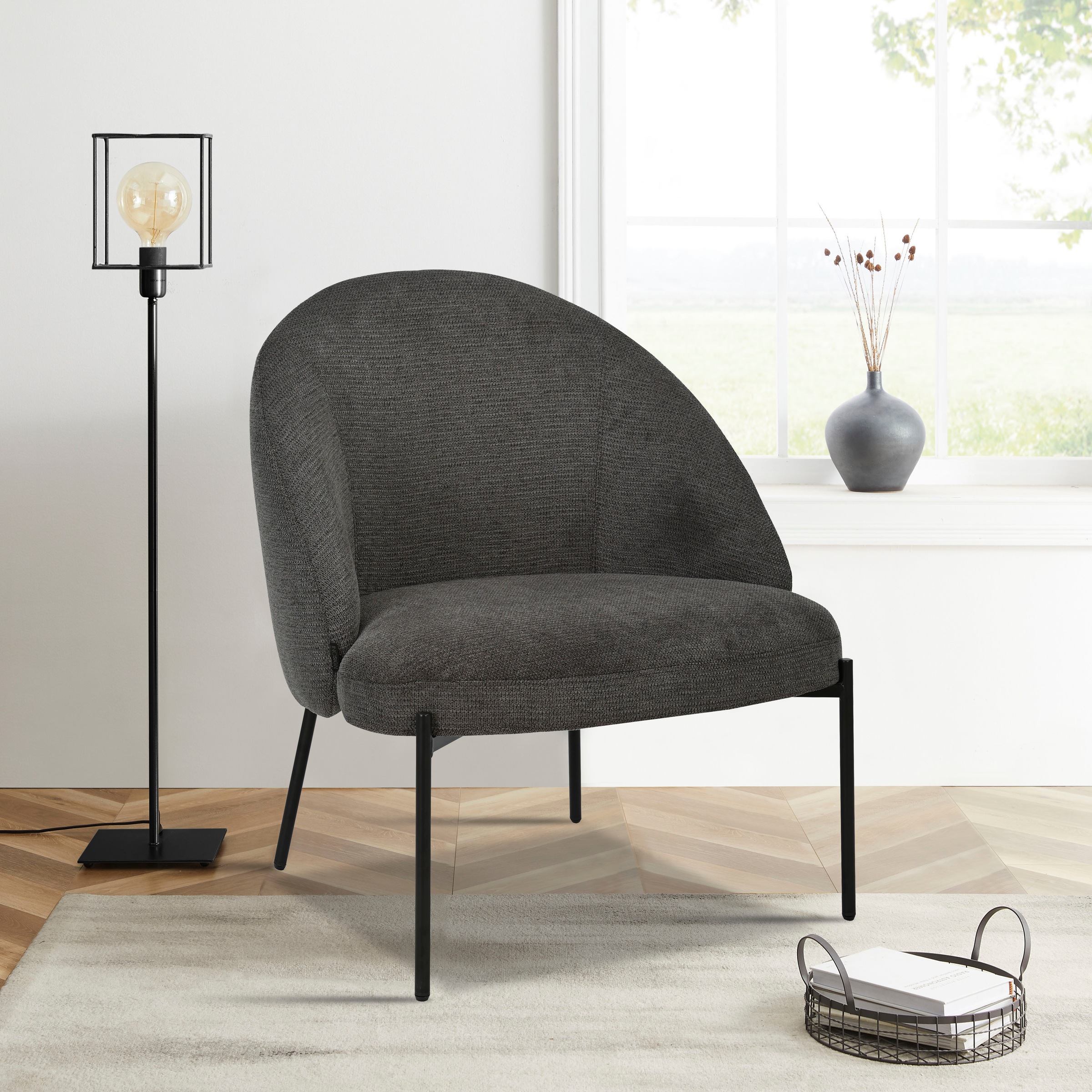 INOSIGN Loungesessel »MOVILLE Designstuhl mit filigranen Metallbeinen«, Coc günstig online kaufen