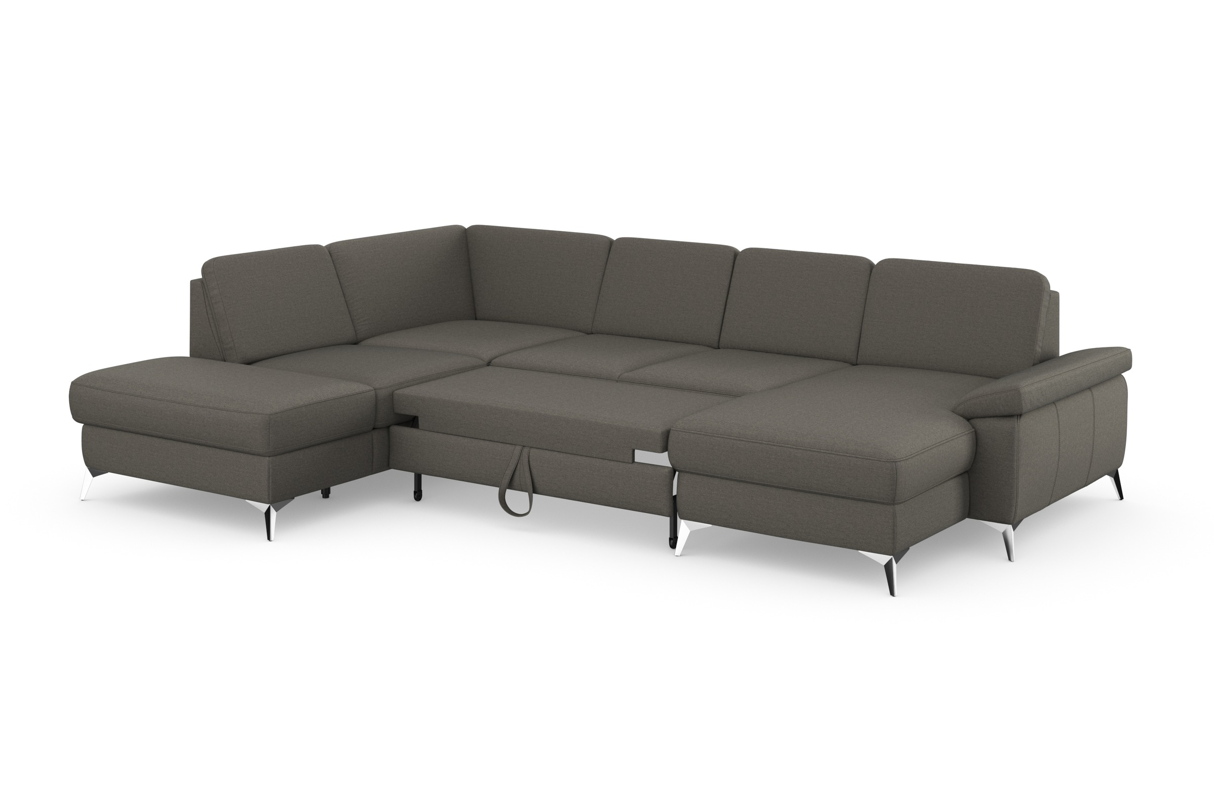sit&more Wohnlandschaft »Padua U-Form«, inklusive Sitztiefenverstellung, Armteilfunktion und Federkern