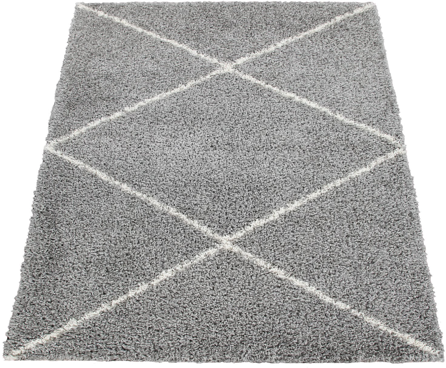 Paco Home Hochflor-Teppich »Kalmar 442«, rechteckig, 40 mm Höhe, Scandi Des günstig online kaufen