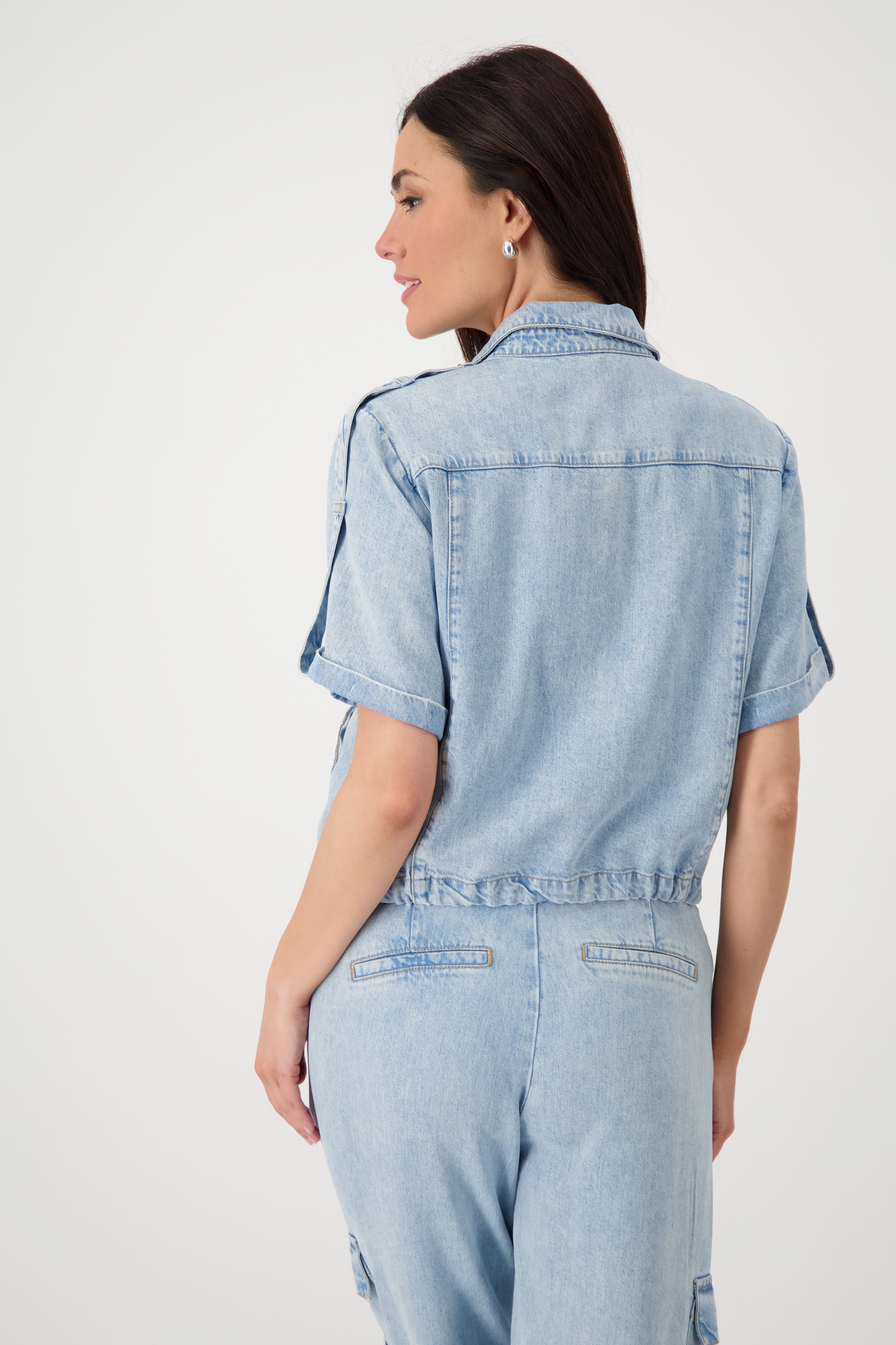 Monari Jeansblazer, mit Tunnelzugbändchen