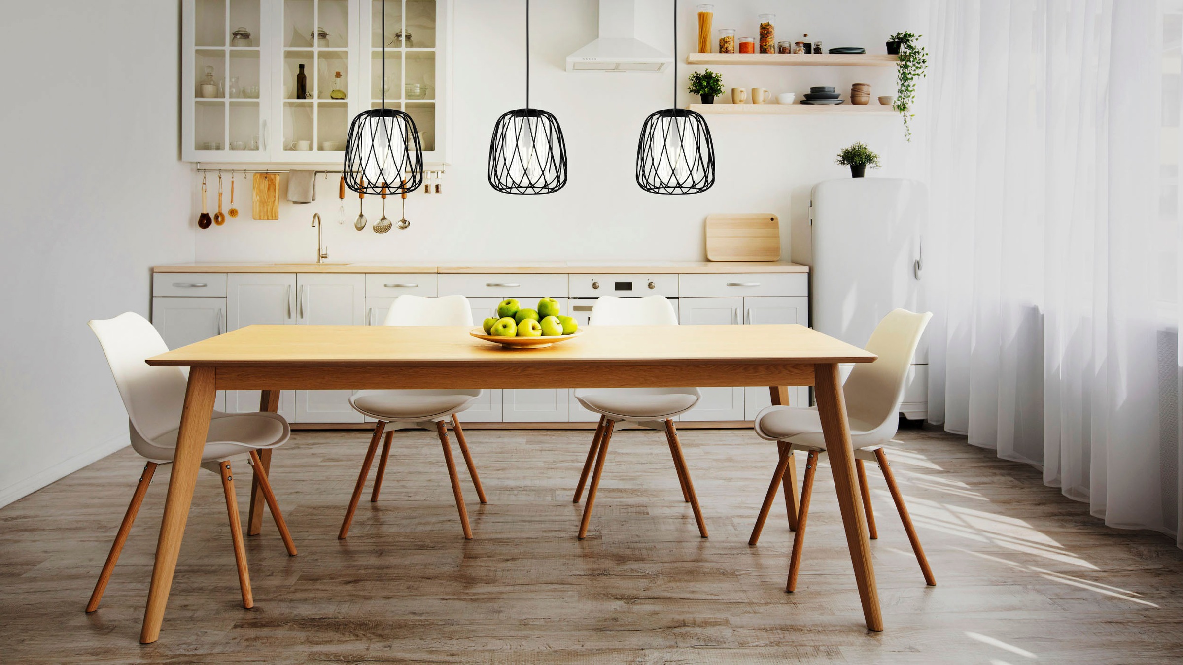 EGLO Hängeleuchte »FLORESTA Pendellampe, Stahl und Glas, IP20, E27, Esstisc günstig online kaufen