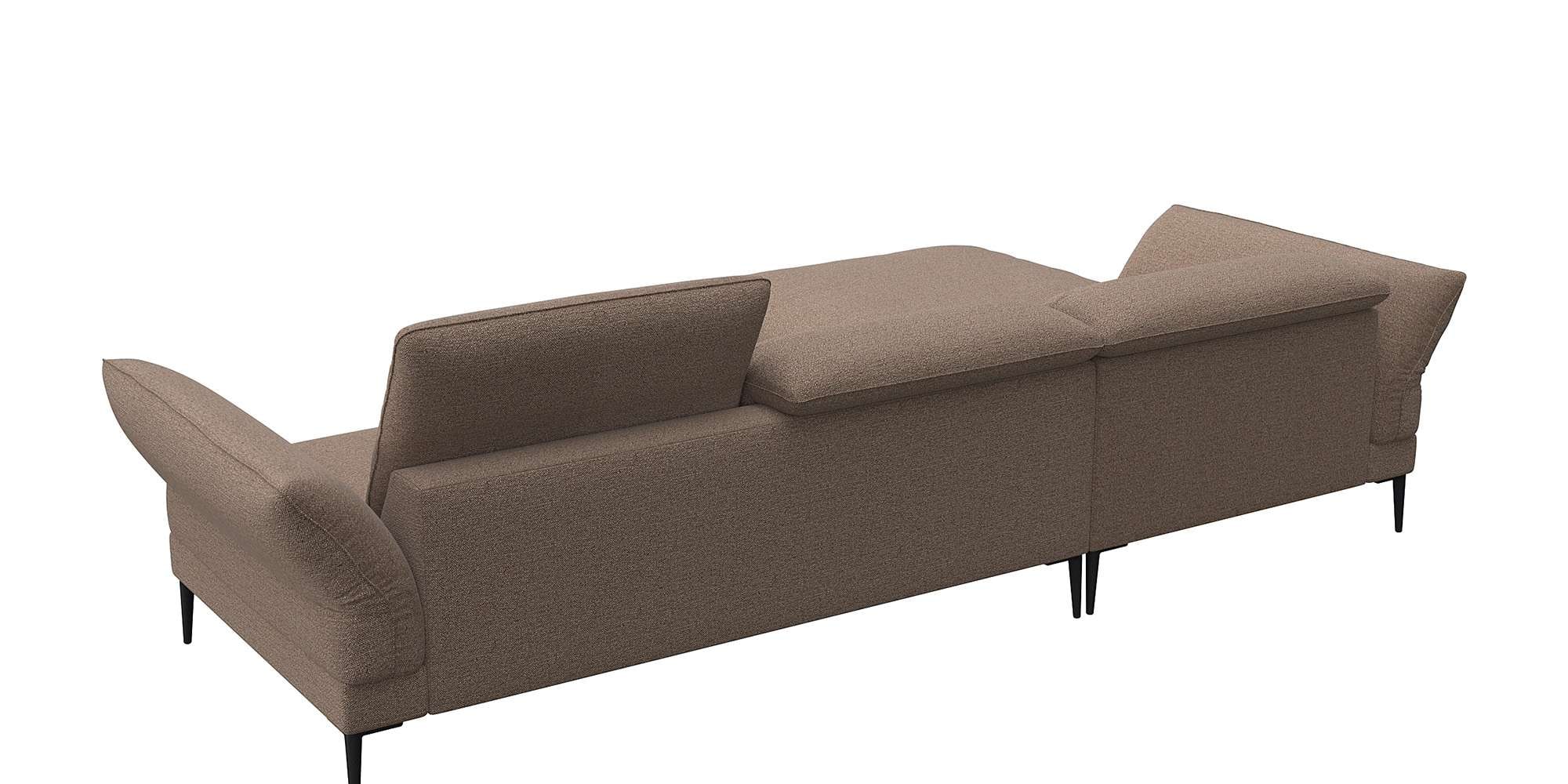 FLEXLUX Ecksofa »Salino, Funktionssofa mit Recamiere, Relaxsofa, Ecksofa«, Sofa mit Arm- und Kopfteil-Verstellungen, Kaltschaum & Stahl-Wellen