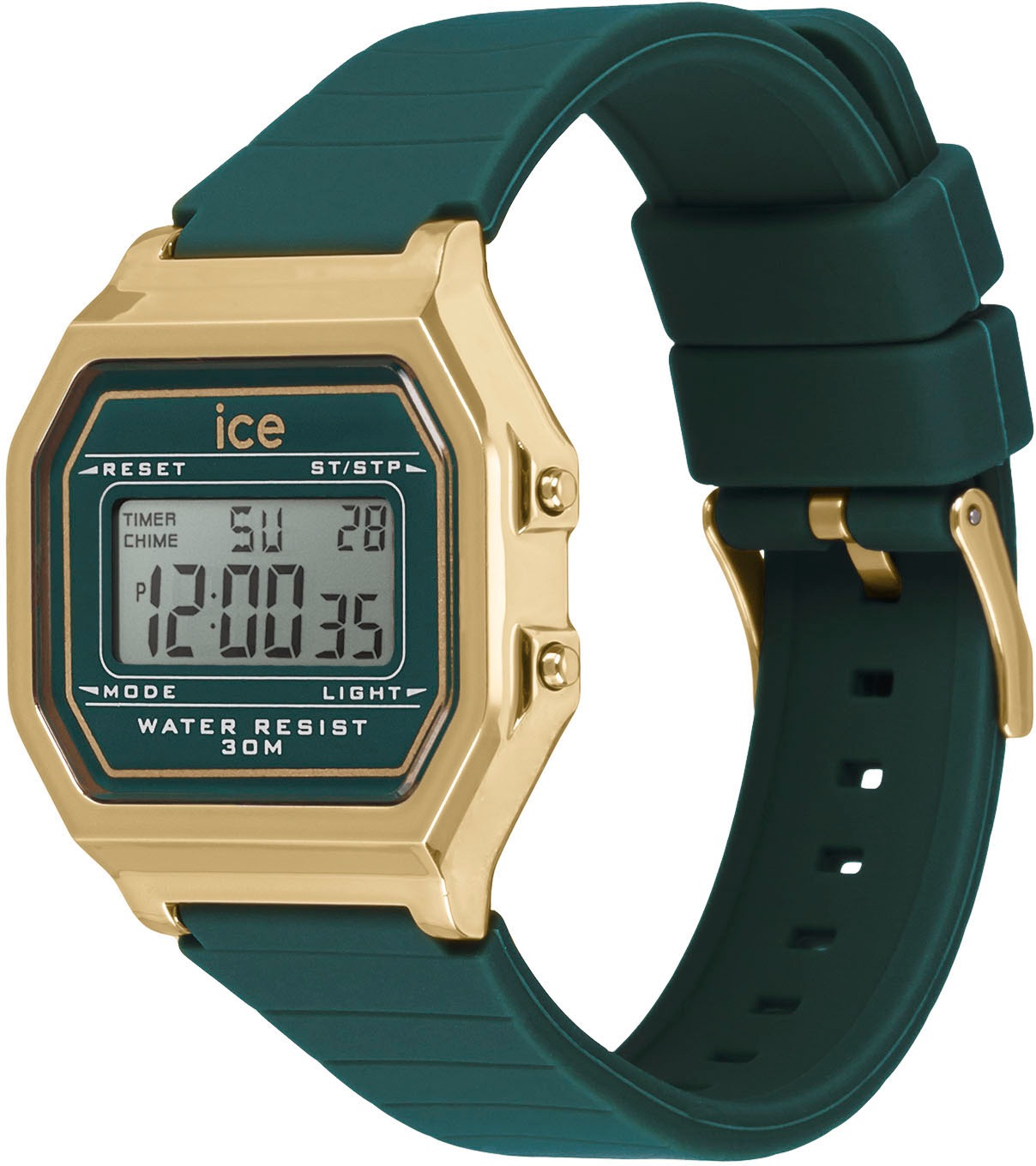 ice-watch Chronograph »ICE digit retro - Small«, Armbanduhr, Quarzuhr, Damenuhr, Silikonarmband, Datum