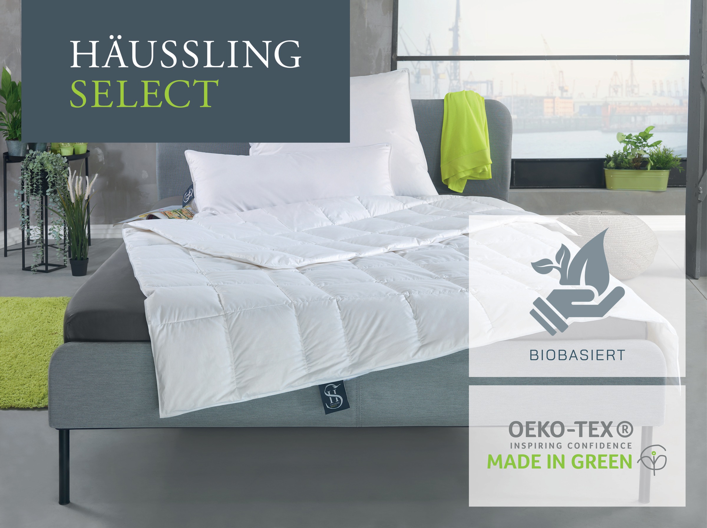 Haeussling Gänsedaunenbettdecke »Select - Made in Green«, leicht, Füllung 1 günstig online kaufen