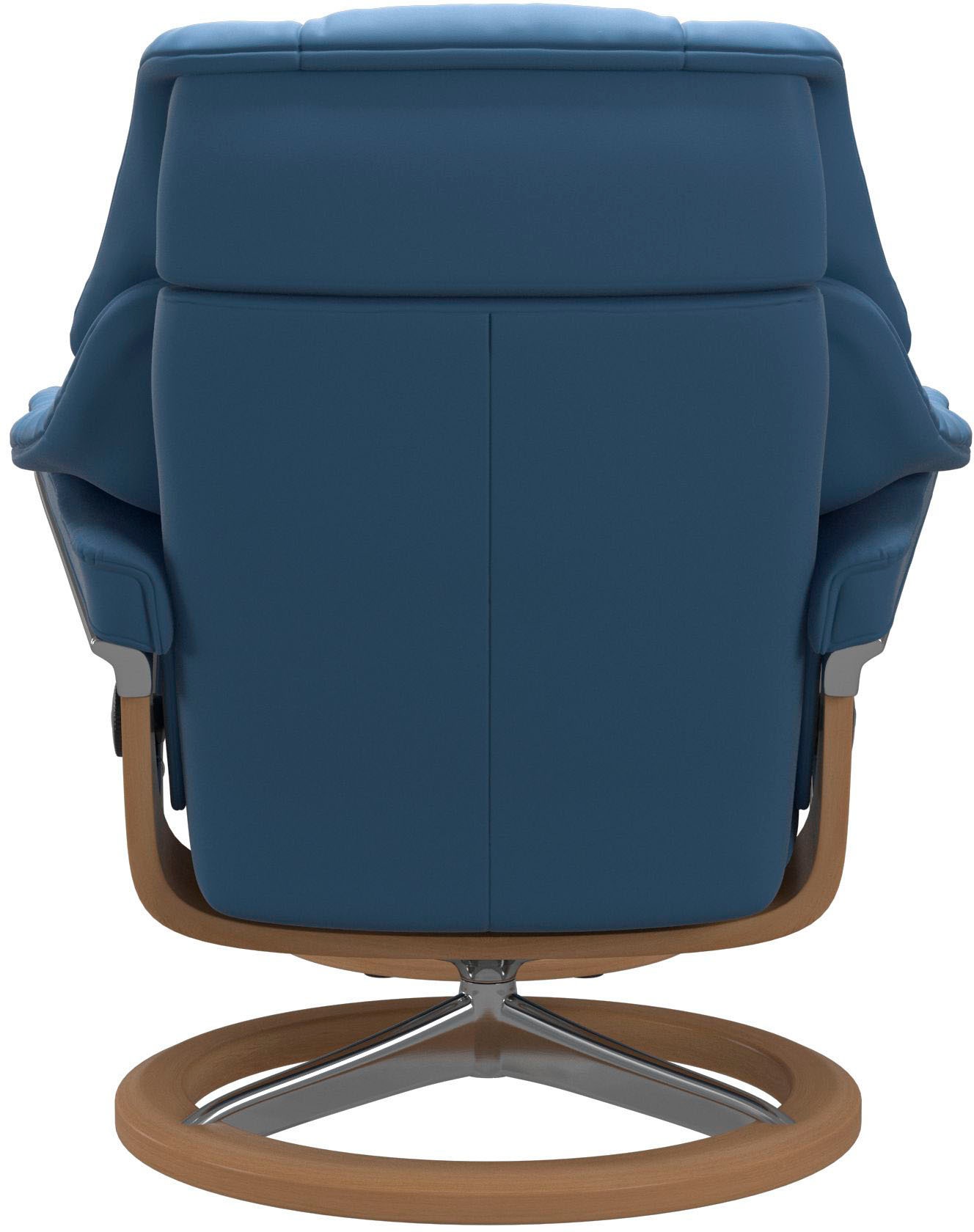 Stressless® Relaxsessel »Reno«, (Set, Relaxsessel mit Hocker), mit Hocker, mit Signature Base, Größe S, M & L, Gestell Eiche