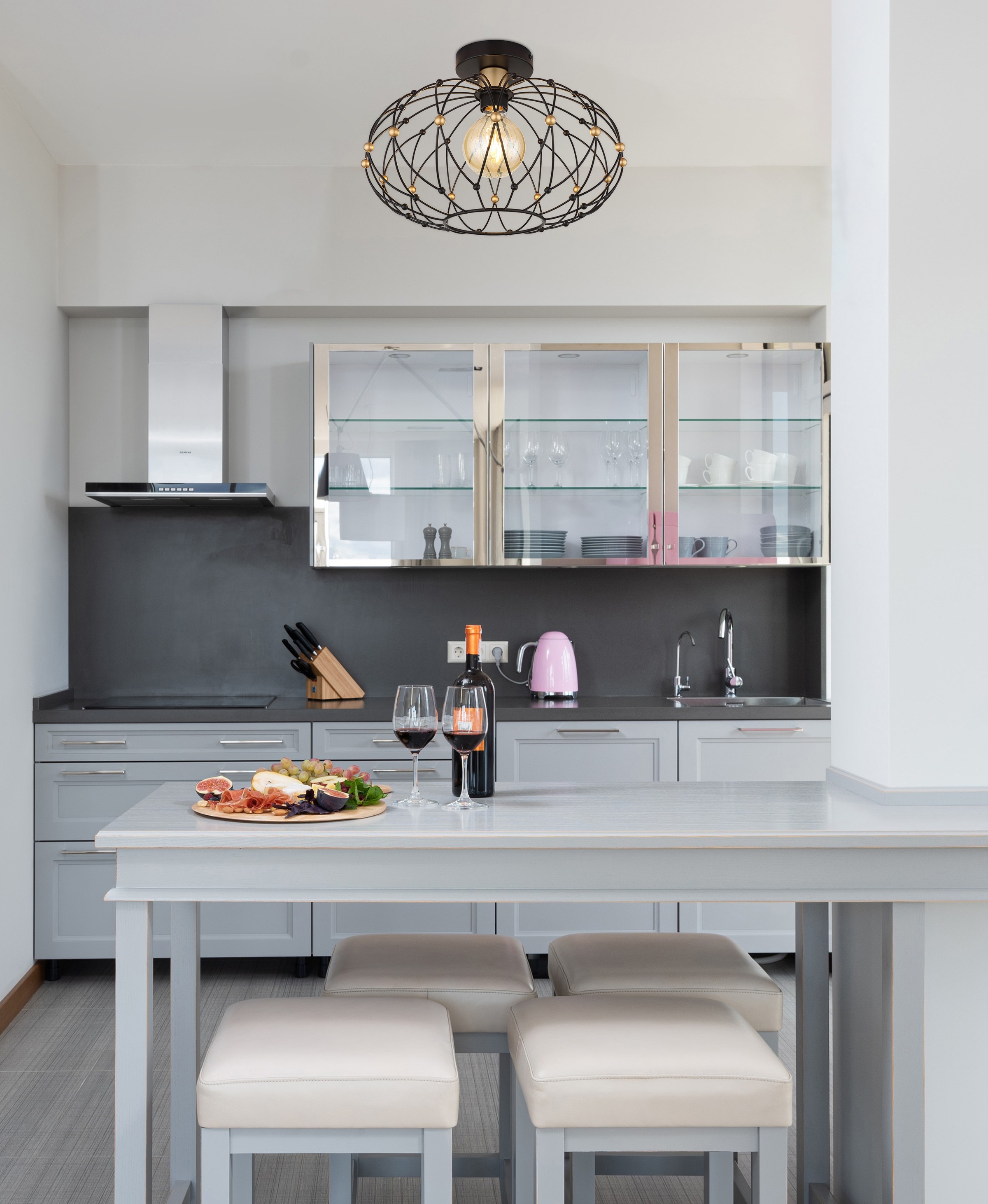 GLOBO LIGHTING Deckenleuchte »GREYS« E27 1 Stk. Deckenlampe Wohnzimmer-Leuc günstig online kaufen