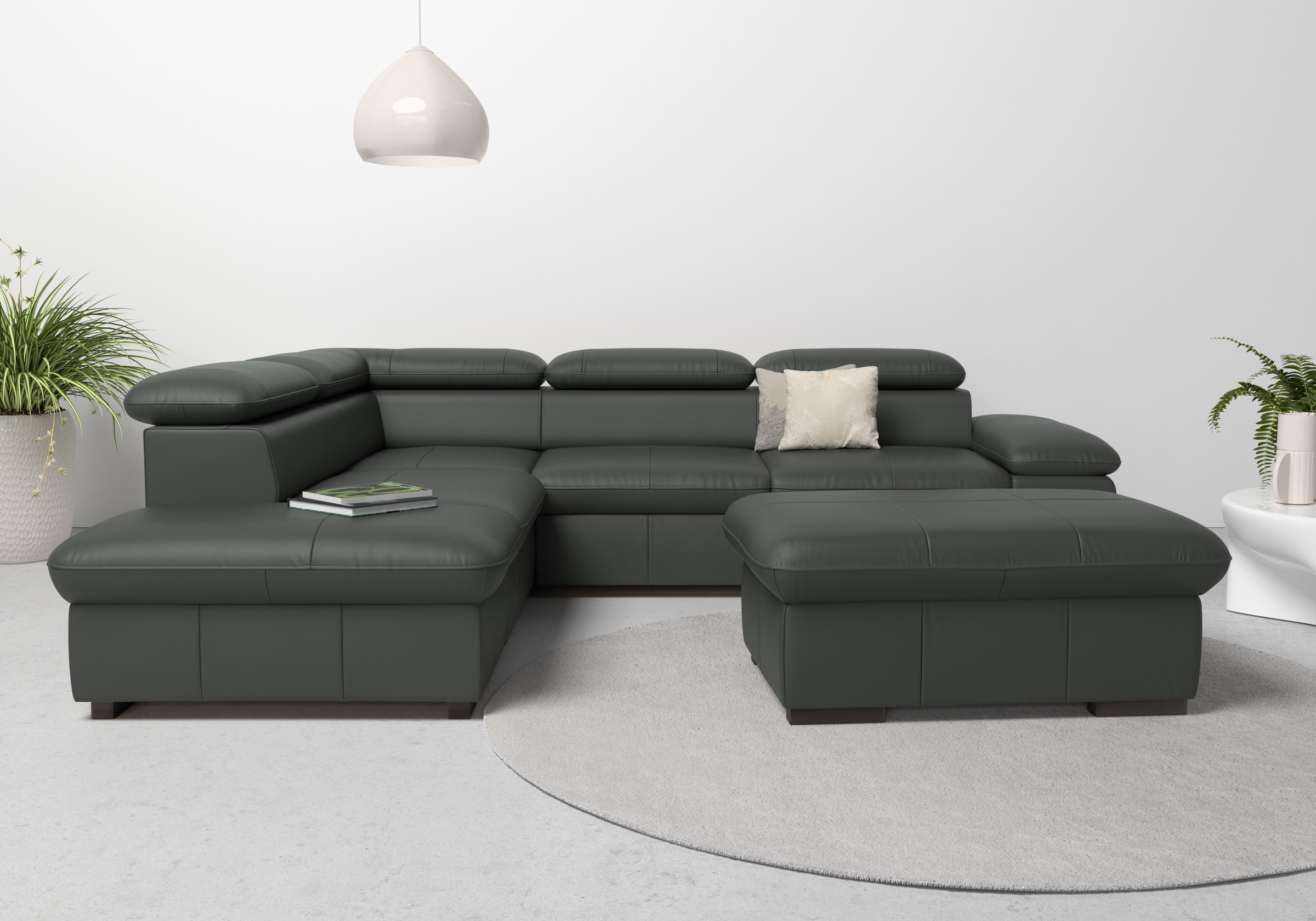 Home affaire Ecksofa »Alberto L-Form«, mit Kopfteilverstellung, wahlweise m günstig online kaufen