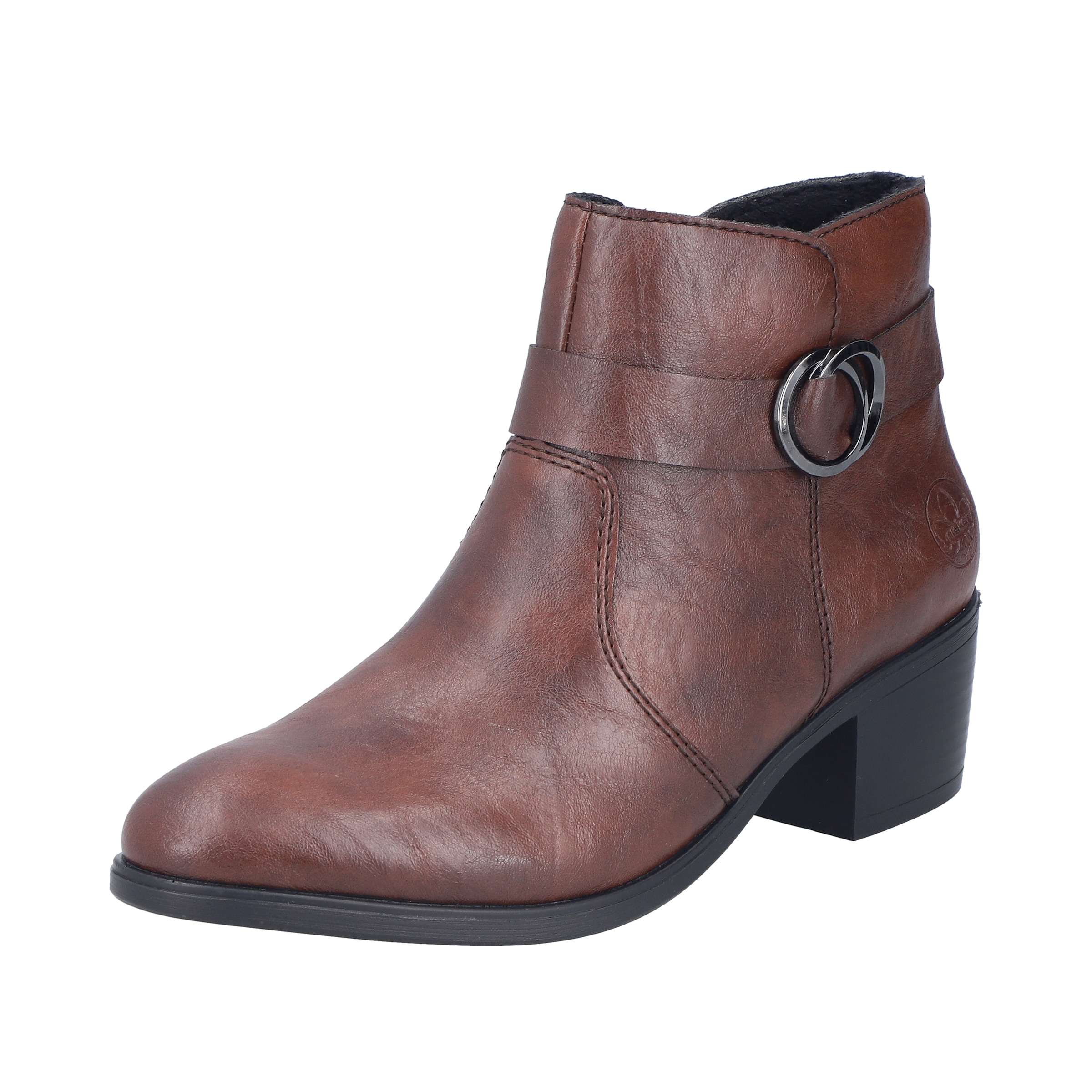 Rieker Stiefelette  Ankleboots, Blockabsatz, mit Innenreißverschluss
