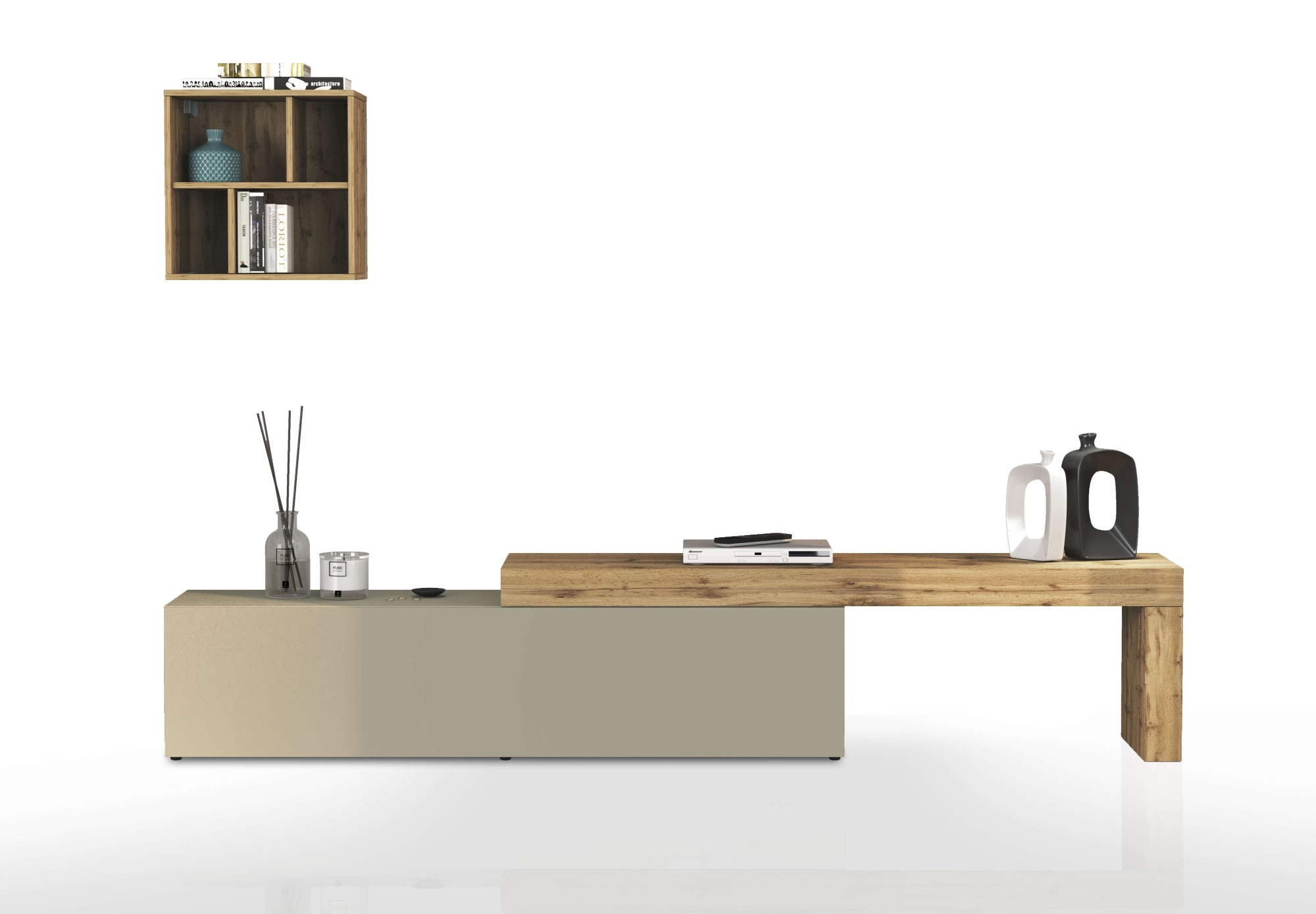 INOSIGN TV-Wand »Chronos TV-Set, Wohnwand – Elemente frei platzierbar, Made in Italy« Set, 2-er set, 2 Stk. tlg.