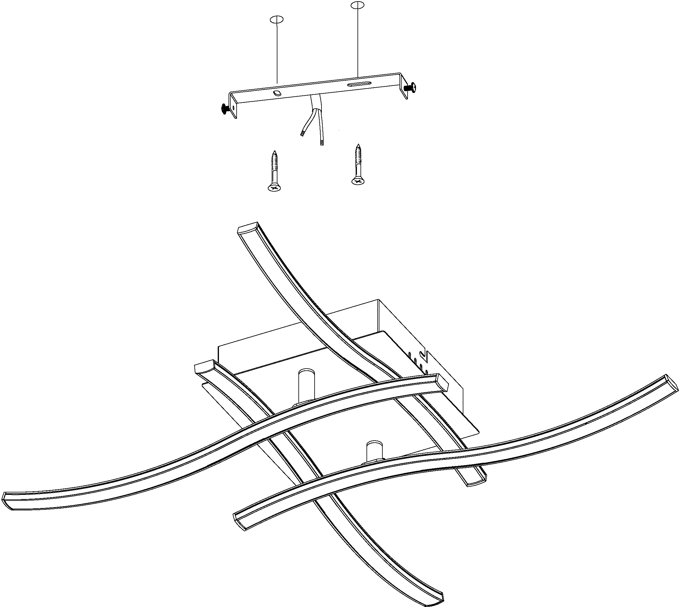 EGLO Deckenleuchte »VALMORA«, 4 flammig, Leuchtmittel LED-Board | LED fest integriert, Deckenlampe