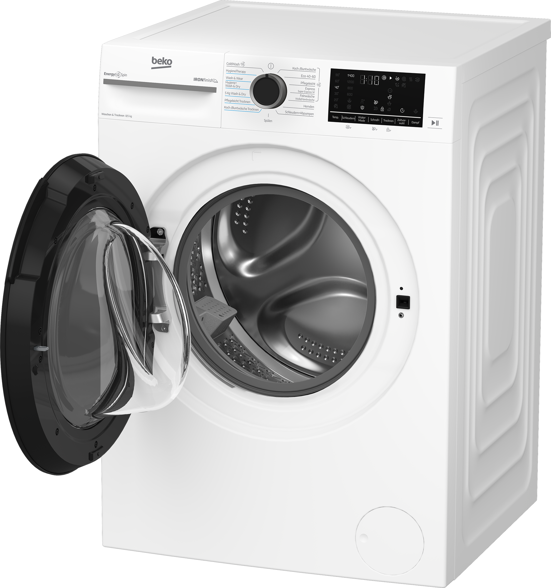 BEKO Waschtrockner »BM3DT4844W1« 8 kg /5 kg 75 dB(A) Waschen & Trocknen in einem: 8 kg / 5 kg, Dampffunktion