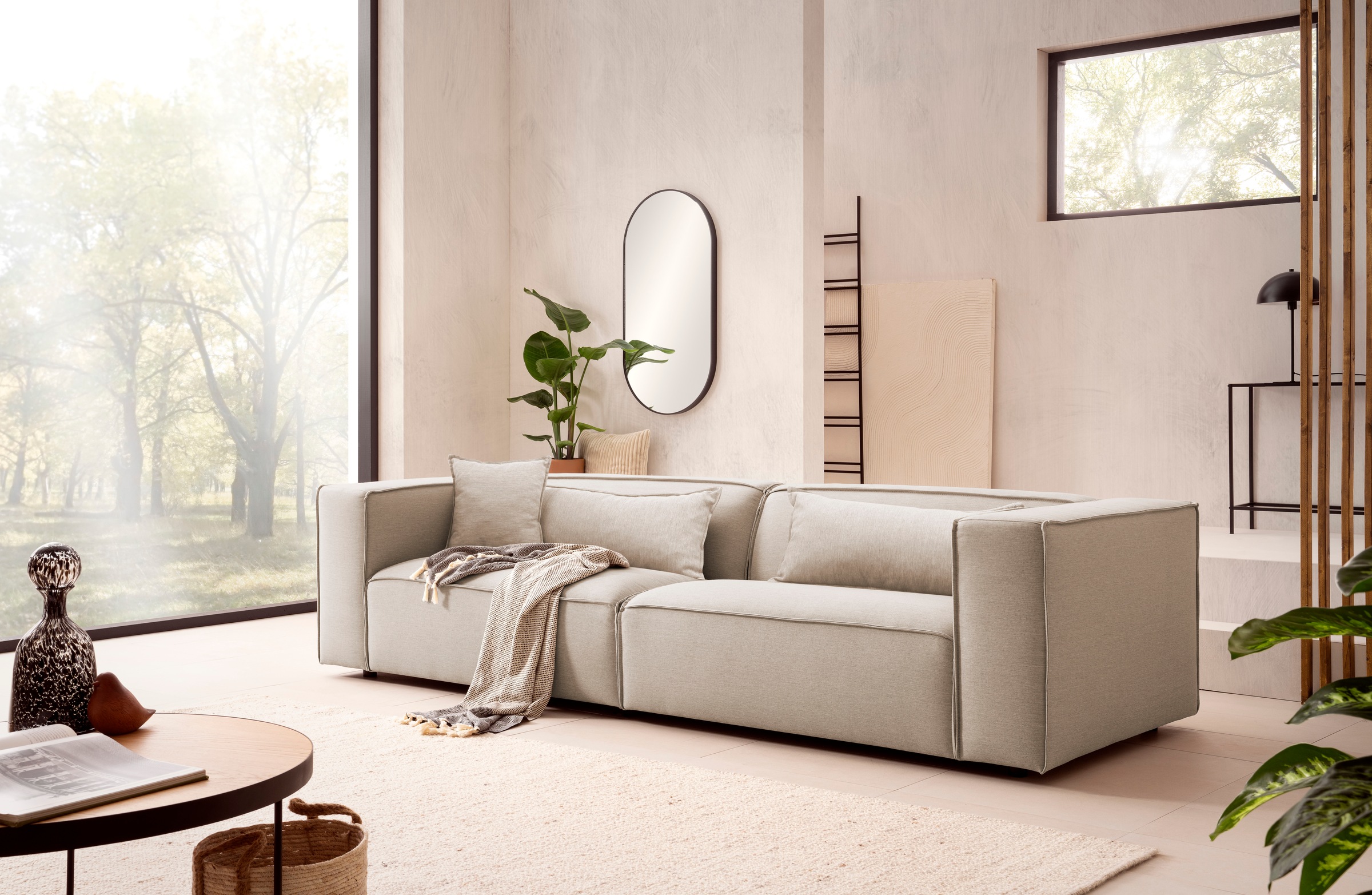 LeGer Home by Lena Gercke 3-Sitzer »PIARA, Couch mit Kedernaht, Sofa in Cor günstig online kaufen
