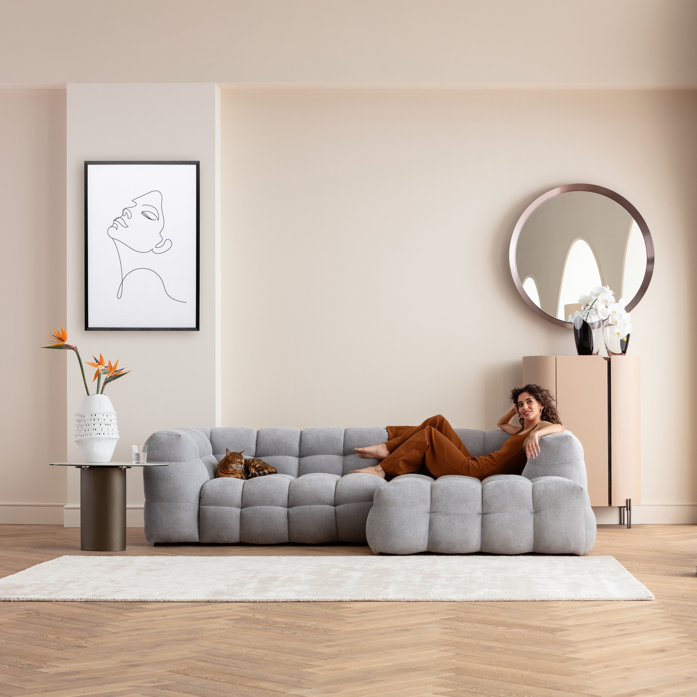 Kare Design Bild mit Rahmen »Gerahmtes Bild Drawing Lady 63x93cm« 1, 