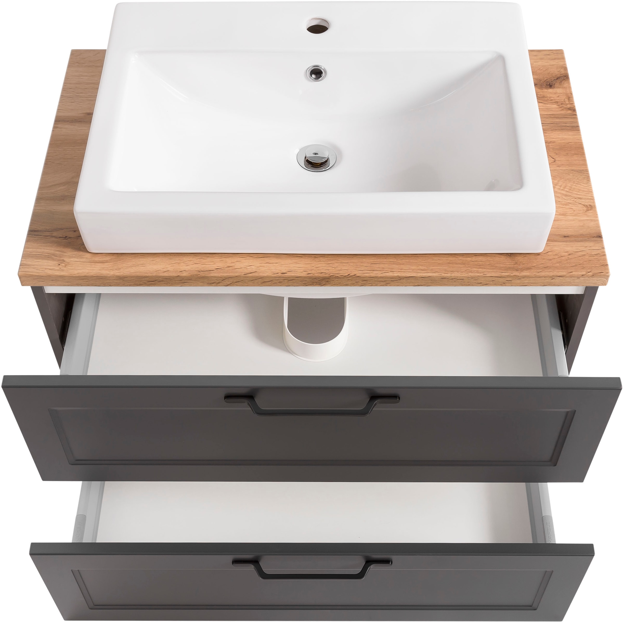 welltime Badmöbel-Set »Lana«, (Komplett-Set, 2 St.), Badezimmer-Set, 2-teilig, inkl. Waschbecken, 80 cm breit