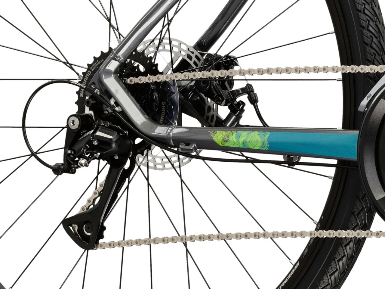 Kross Crossrad »Evado 3.0 grau« 16 Gang Shimano ACERA M3020 Schaltwerk Kettenschaltung