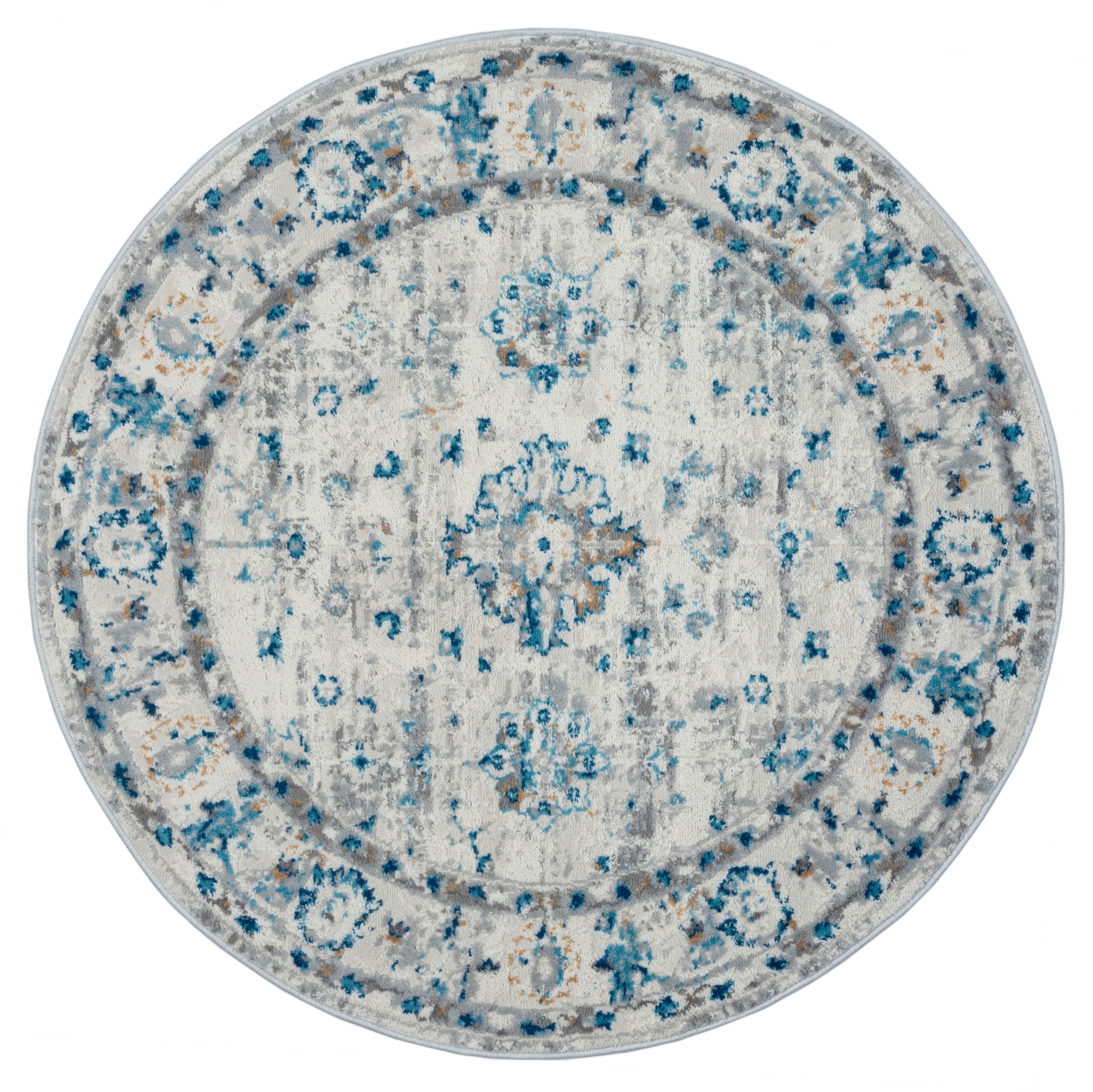 Myflair Möbel & Accessoires Teppich »My Heriz 3«, rund, 8 mm Höhe, Kurzflor, klassisches Orient Design, besonders weich durch Microfaser