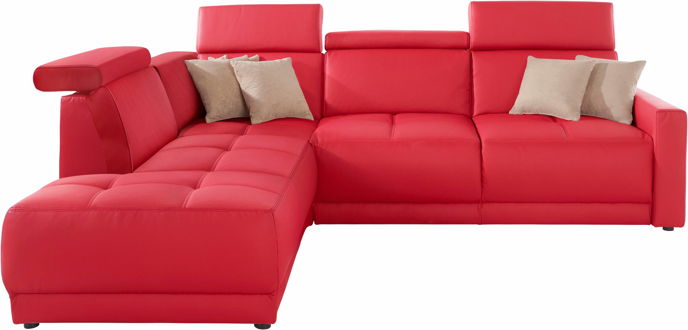 DOMO collection Ecksofa »Ava, moderne Sitzheftung mit toller Doppelnaht, ko günstig online kaufen