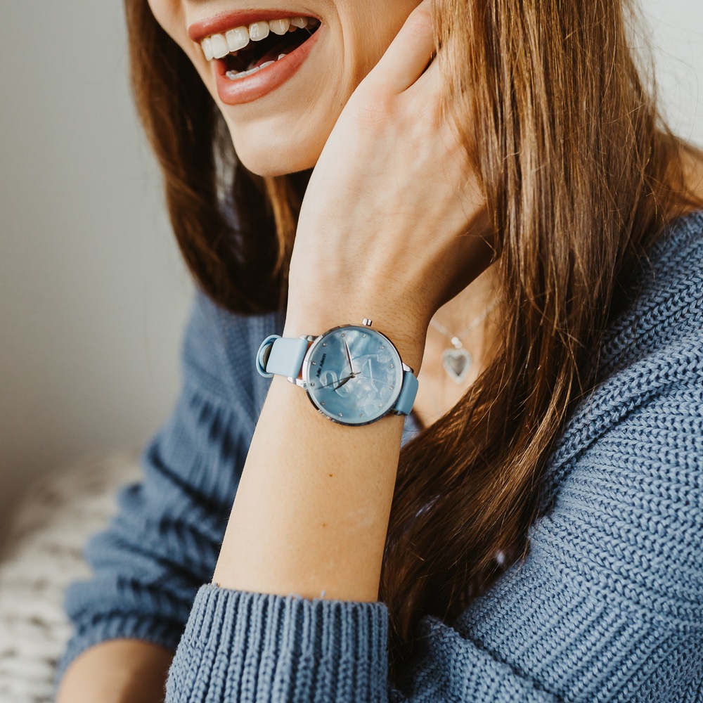 Julie Julsen Quarzuhr »Flamingo Blue, JJW1006SL-01«, Armbanduhr, Damenuhr, gehärtetes Mineralglas
